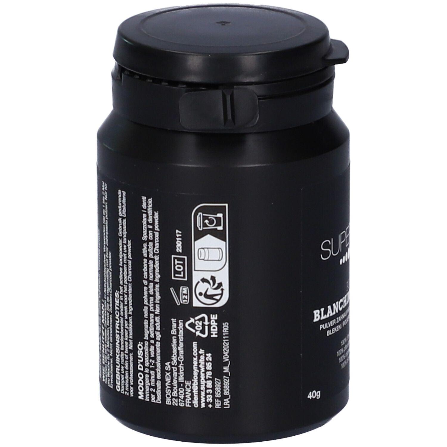 Superwhite Polvere Carbone Attivo Black Edition 40g
