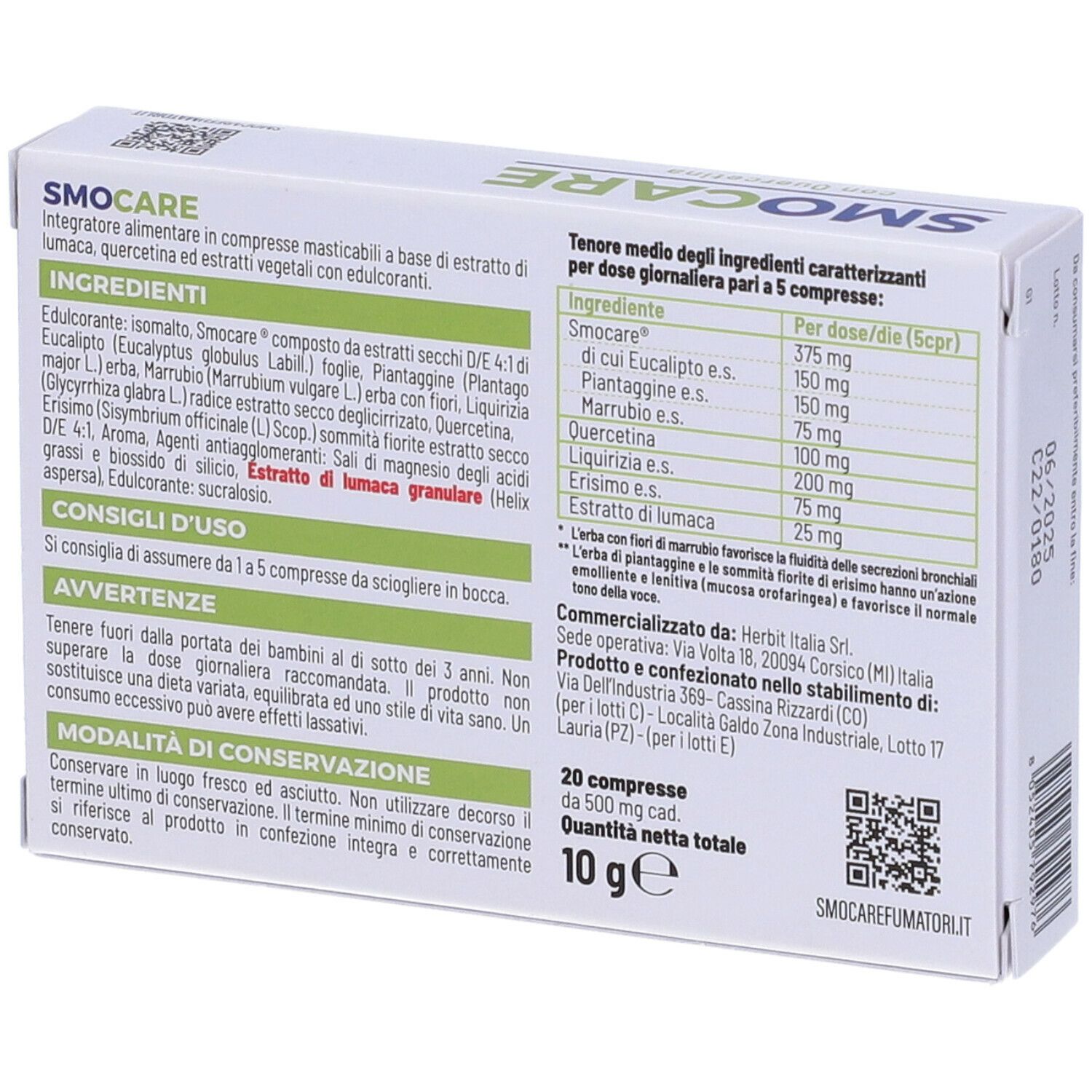 Smocare® Compresse masticabili con Quercetina