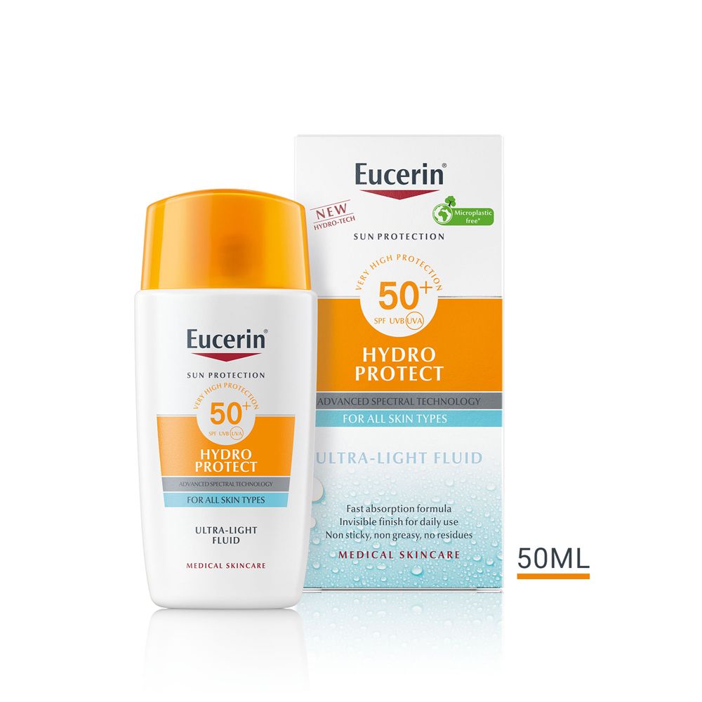 Eucerin Sun Face Hydro Protect Fluido Ultra-leggero SPF 50+ sun fluid - risparmia il 10% con il codice: eucerin10
