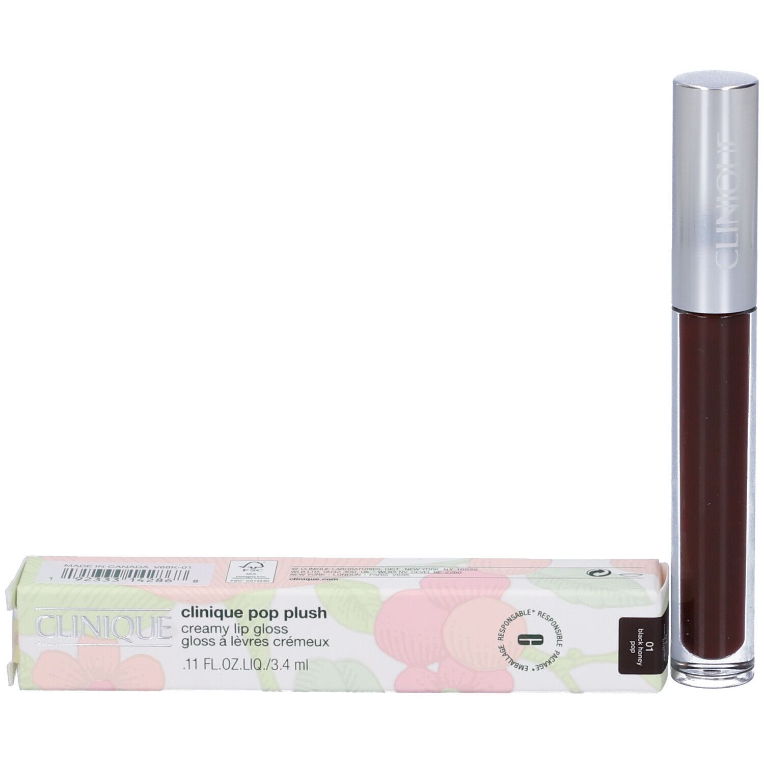 Clinique Pop Plush™ Creamy Lip Gloss Colore 01 Black Honey Pop