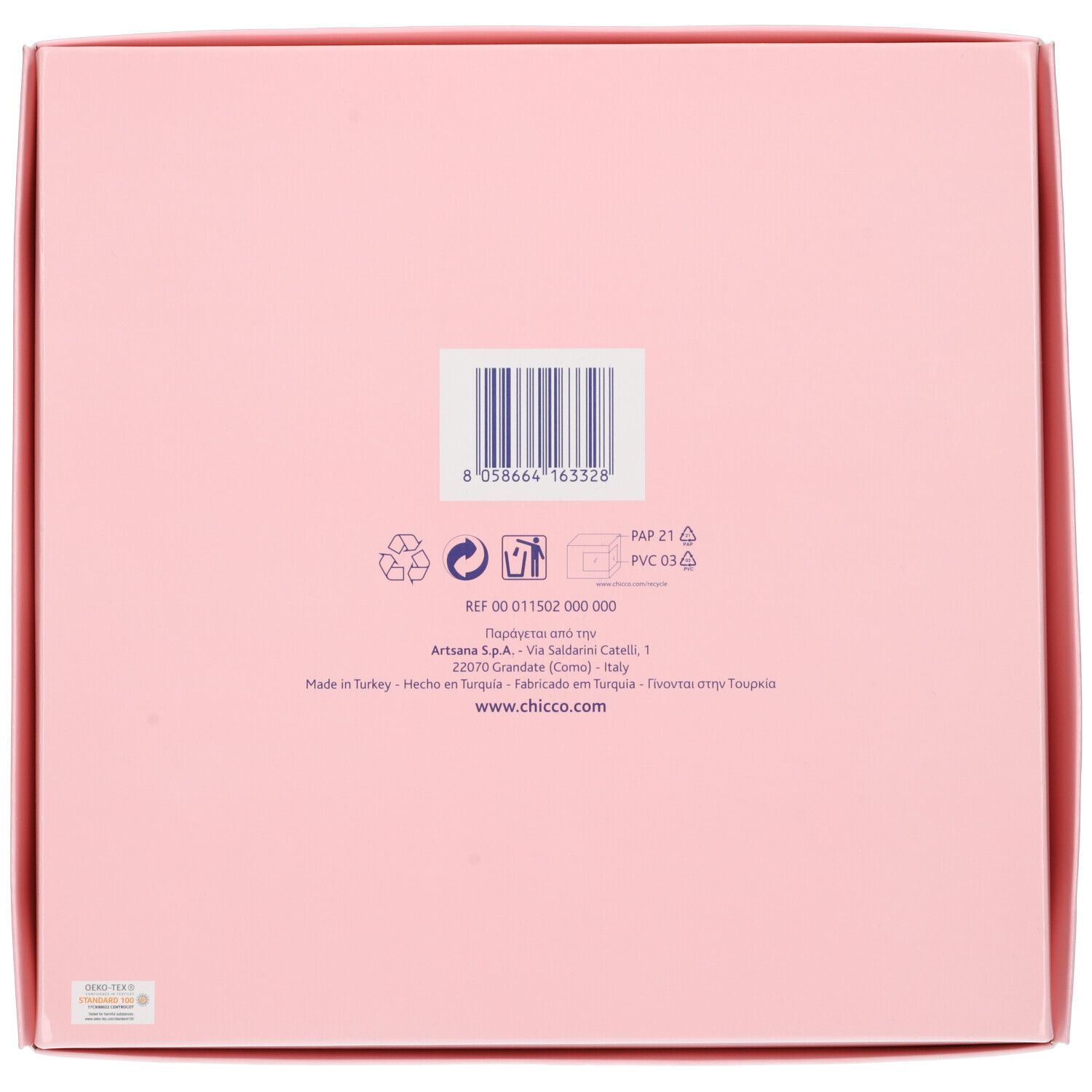 Chicco Quadrotto Spugna Rosa 0 Mesi+