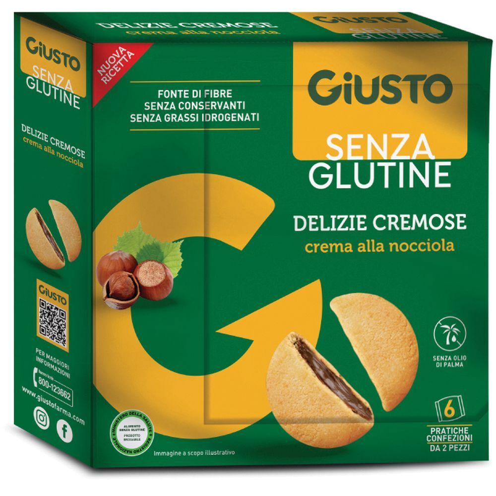 Giusto Senza Glutine Delizie Cremose Al Cacao Nocciola 180 G