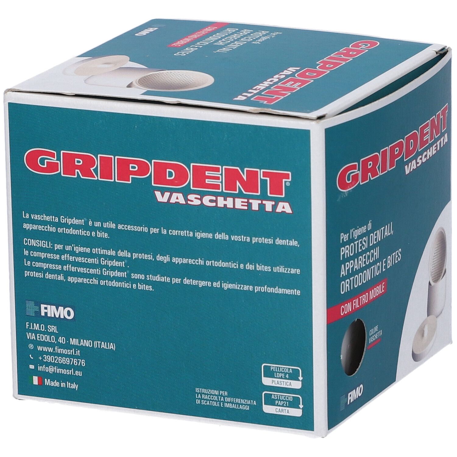 Gripdent Vaschetta Porta Protesi Dentali Ed Apparecchi Ortodontici