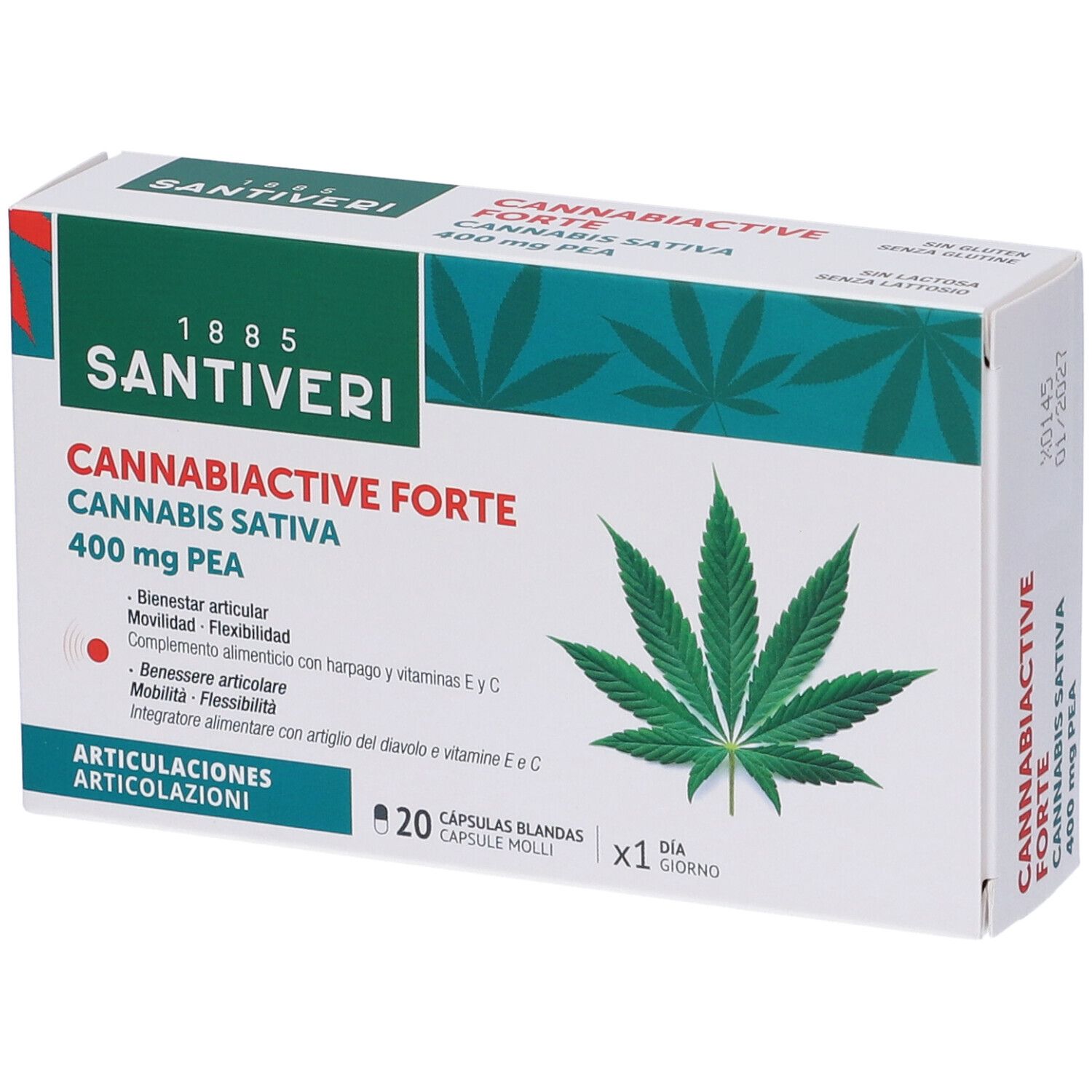 Santiveri Cannabiactive Forte 400mg PEA Capsule Molli
