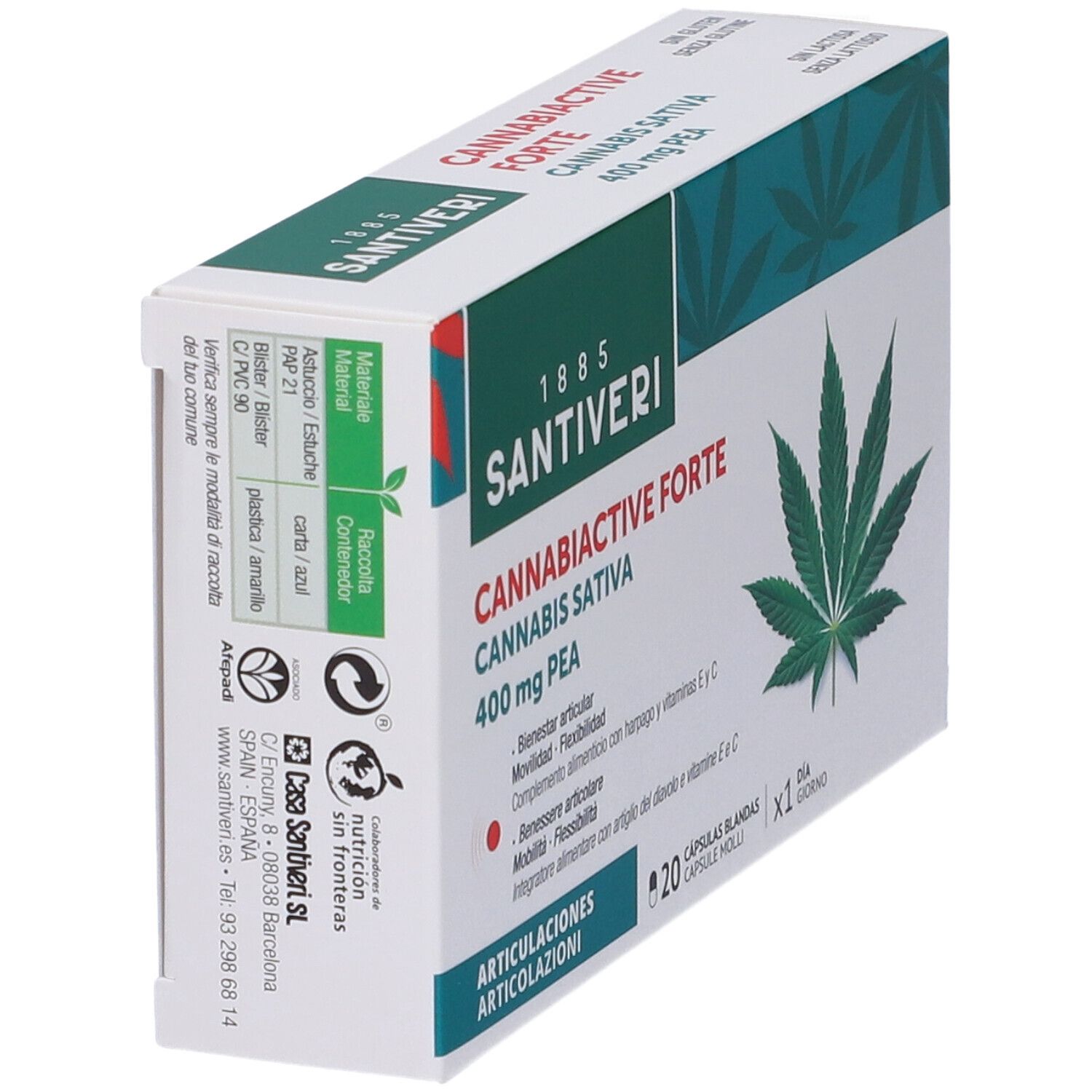 Santiveri Cannabiactive Forte 400mg PEA Capsule Molli