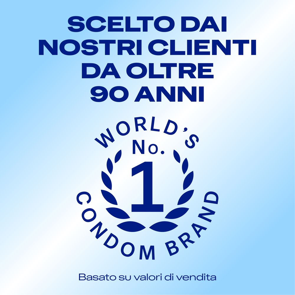 Marchio di preservativi N.1 al mondo, scelto dai clienti da oltre 90 anni.