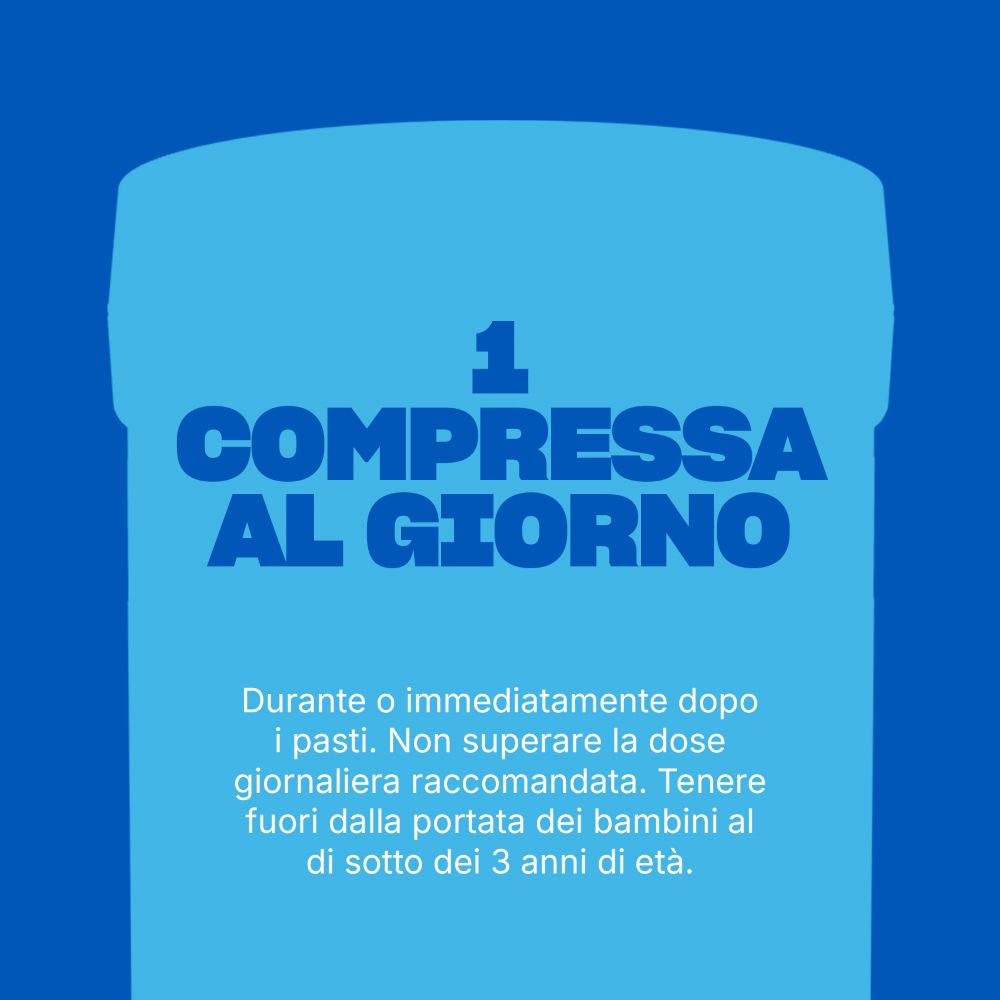 Modalità d'uso: 1 compressa al giorno.