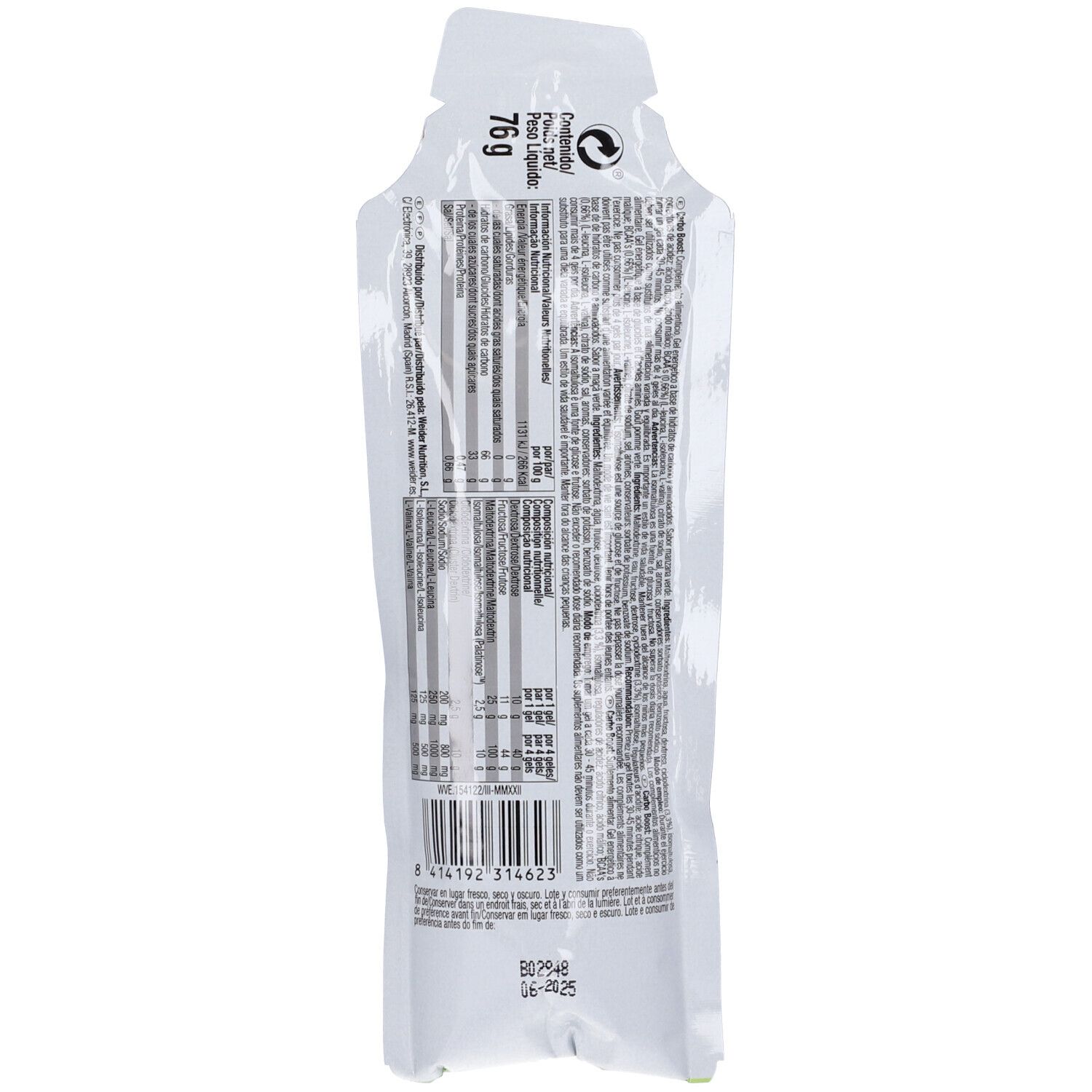 Victory Endurance Gel Carbo Boost Mela
