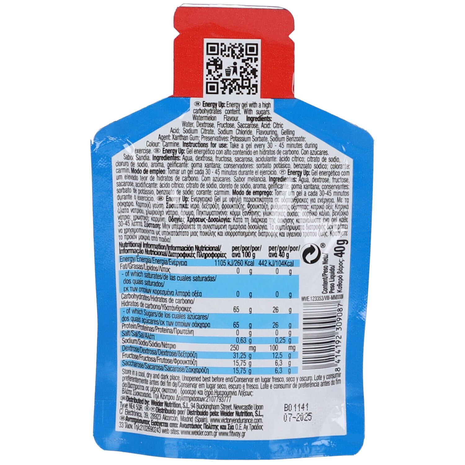 Victory Endurance Gel Energy Up Anguria