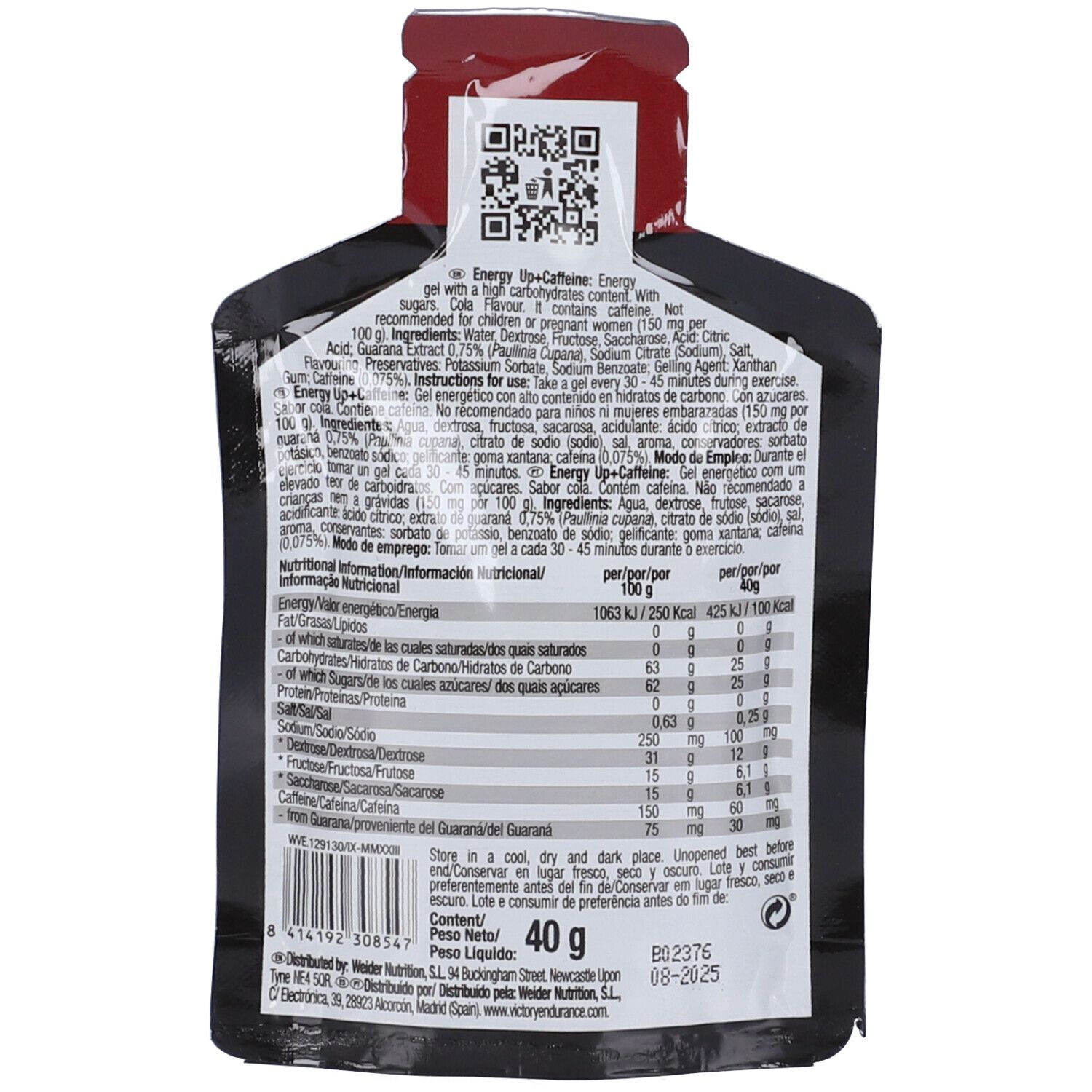 Victory Endurance Gel Energy Up + Caffeina Cola