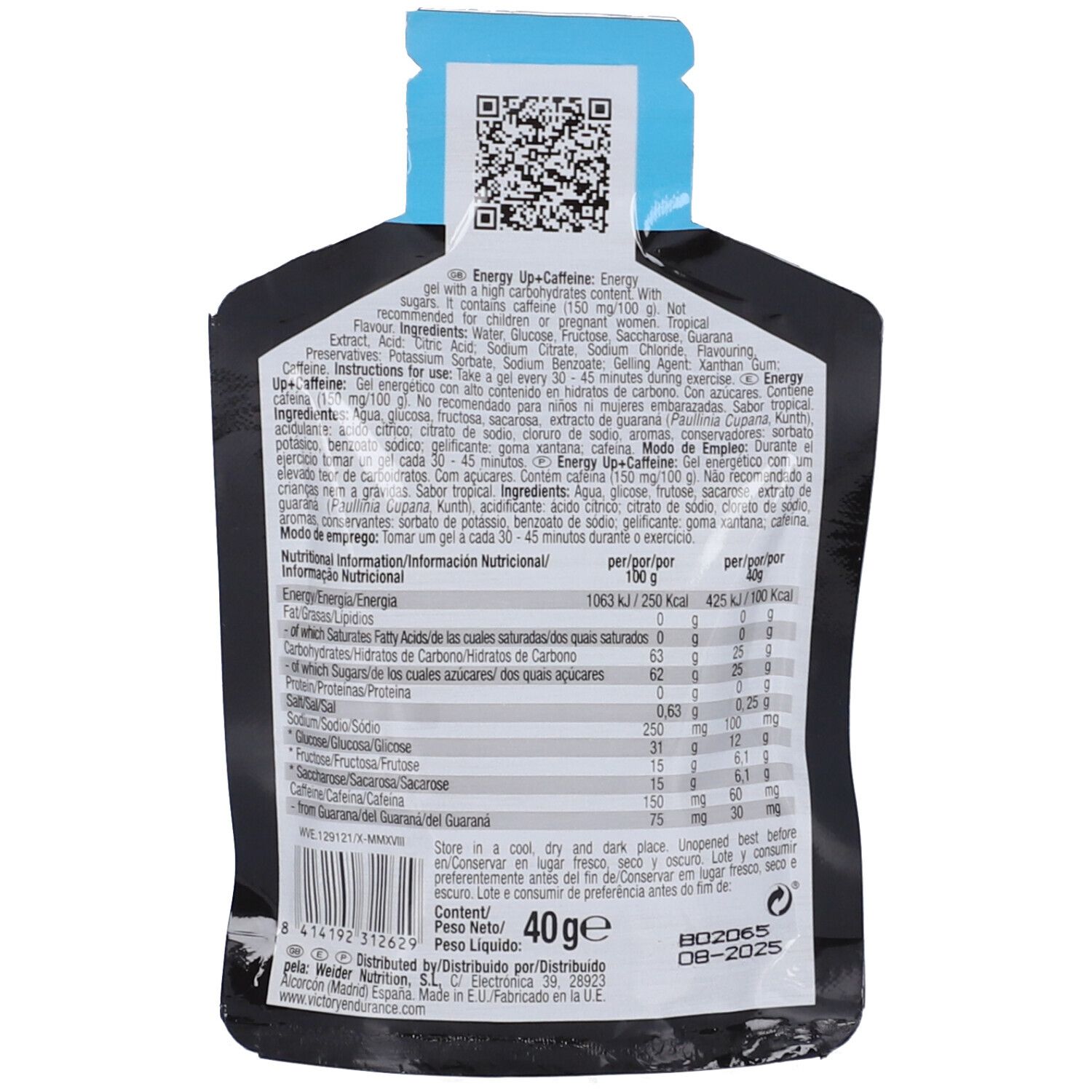 Victory Endurance Gel Energy Up + Caffeina Tropical