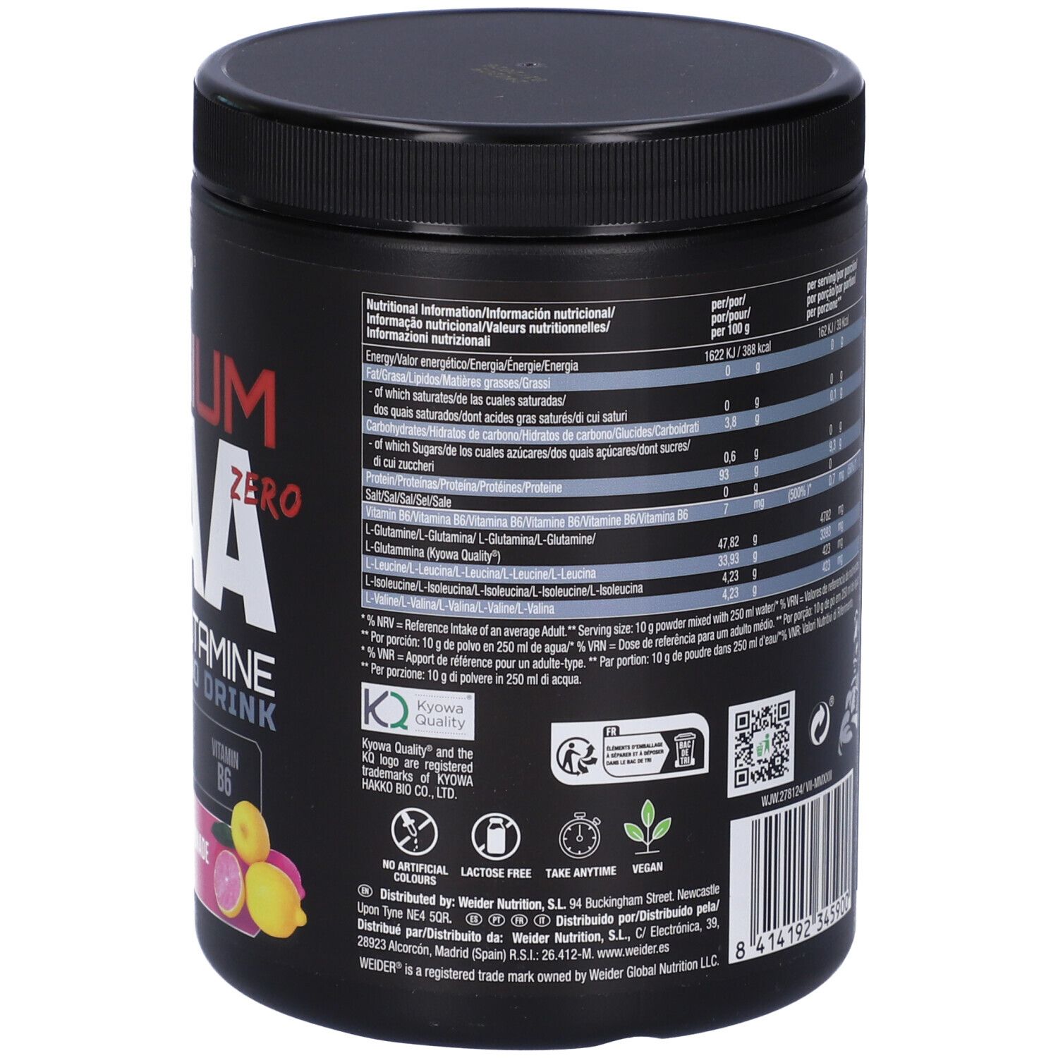 Weider BCAA 811 + L-Glutamine Pink lemonade