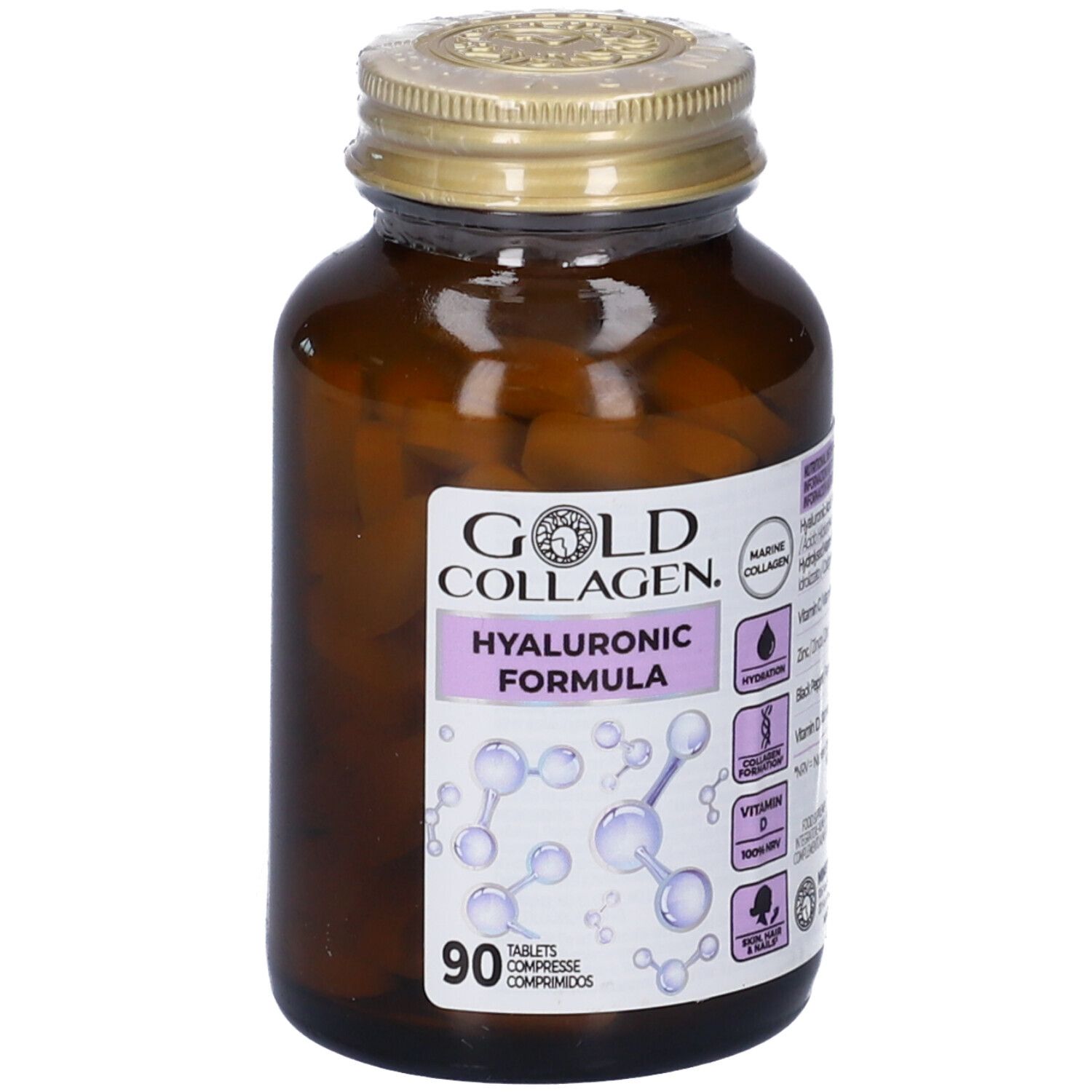 Gold Collagen Hyaluronic 90 Compresse