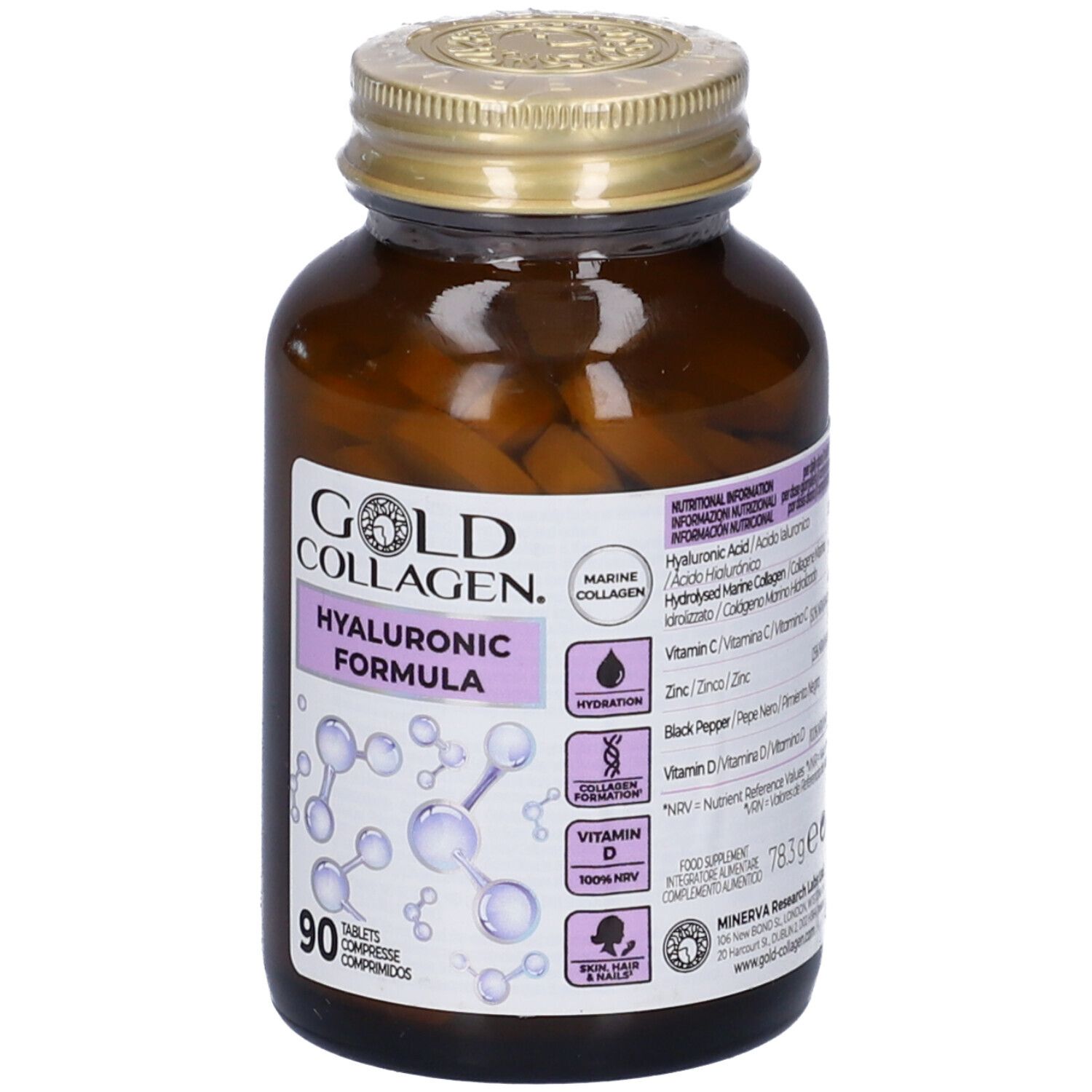 Gold Collagen Hyaluronic 90 Compresse