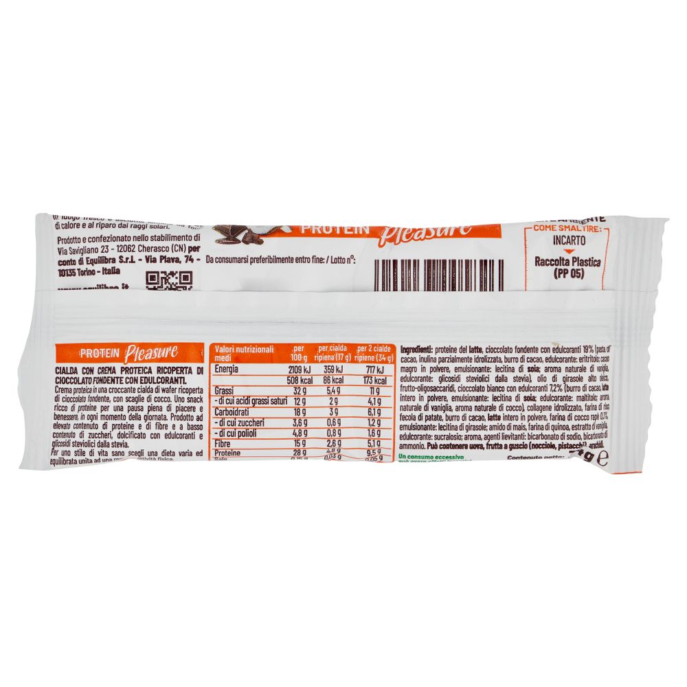 Retro confezione con informazioni nutrizionali e lista ingredienti. Testo in italiano.