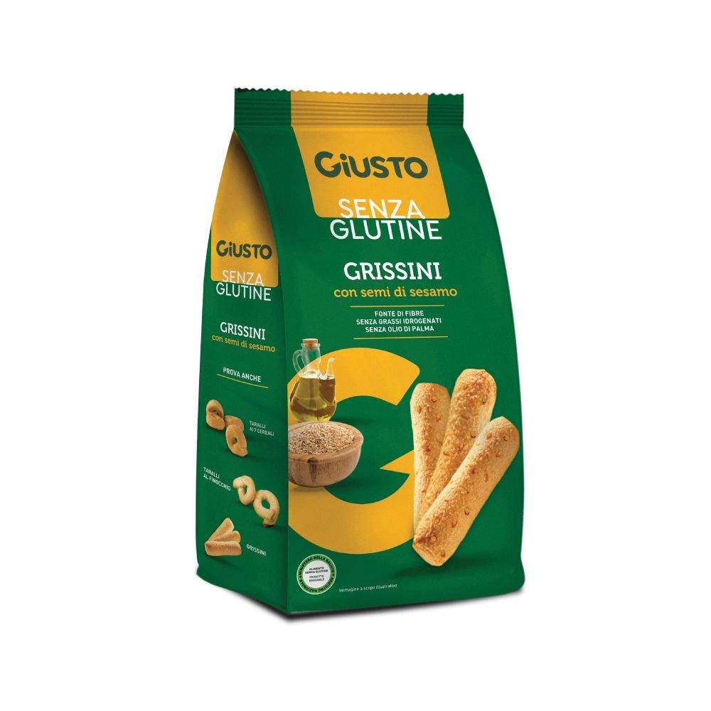 Giusto Senza Glutine Grissini Al Sesamo 150 G