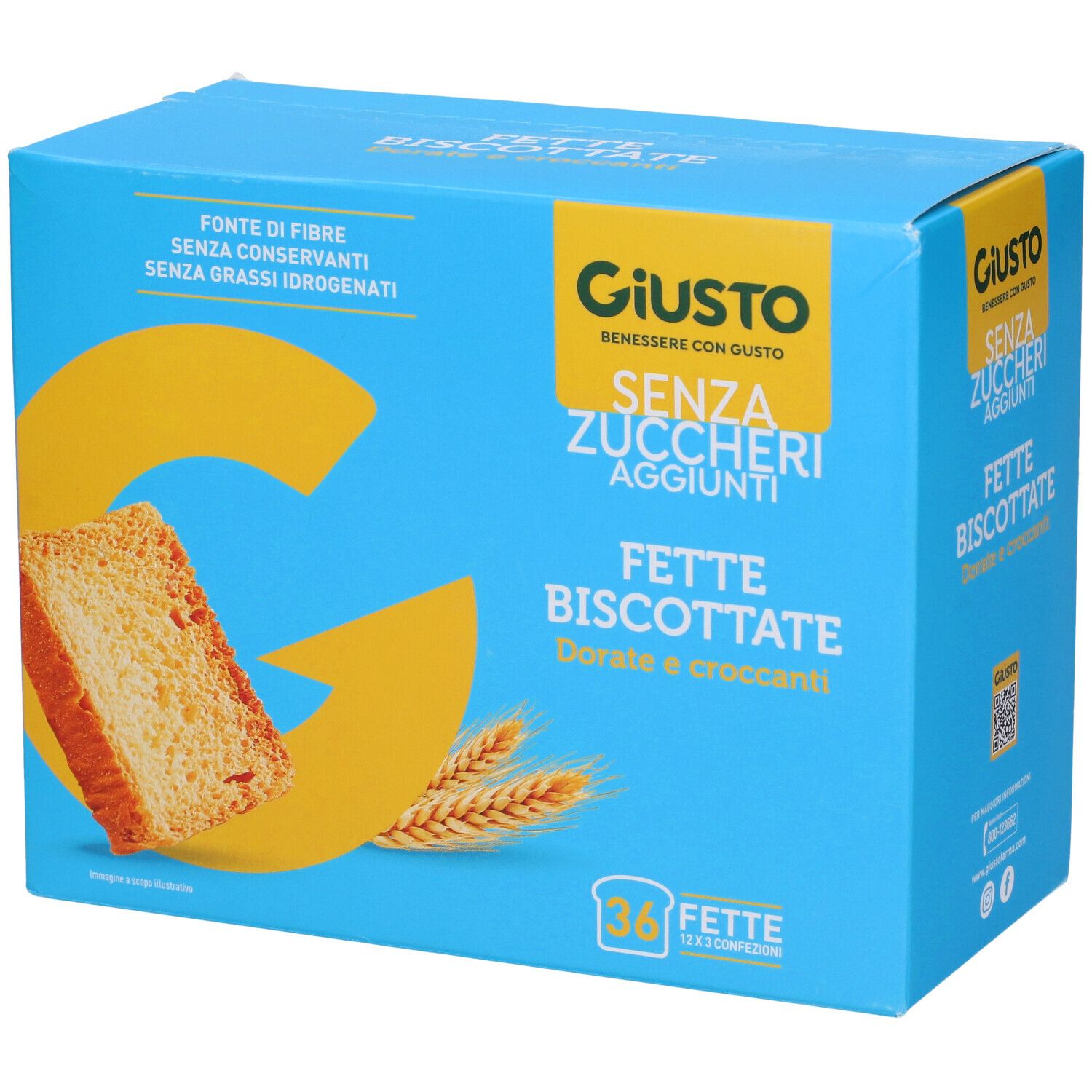 Giusto Senza Zucchero Fette Biscottate