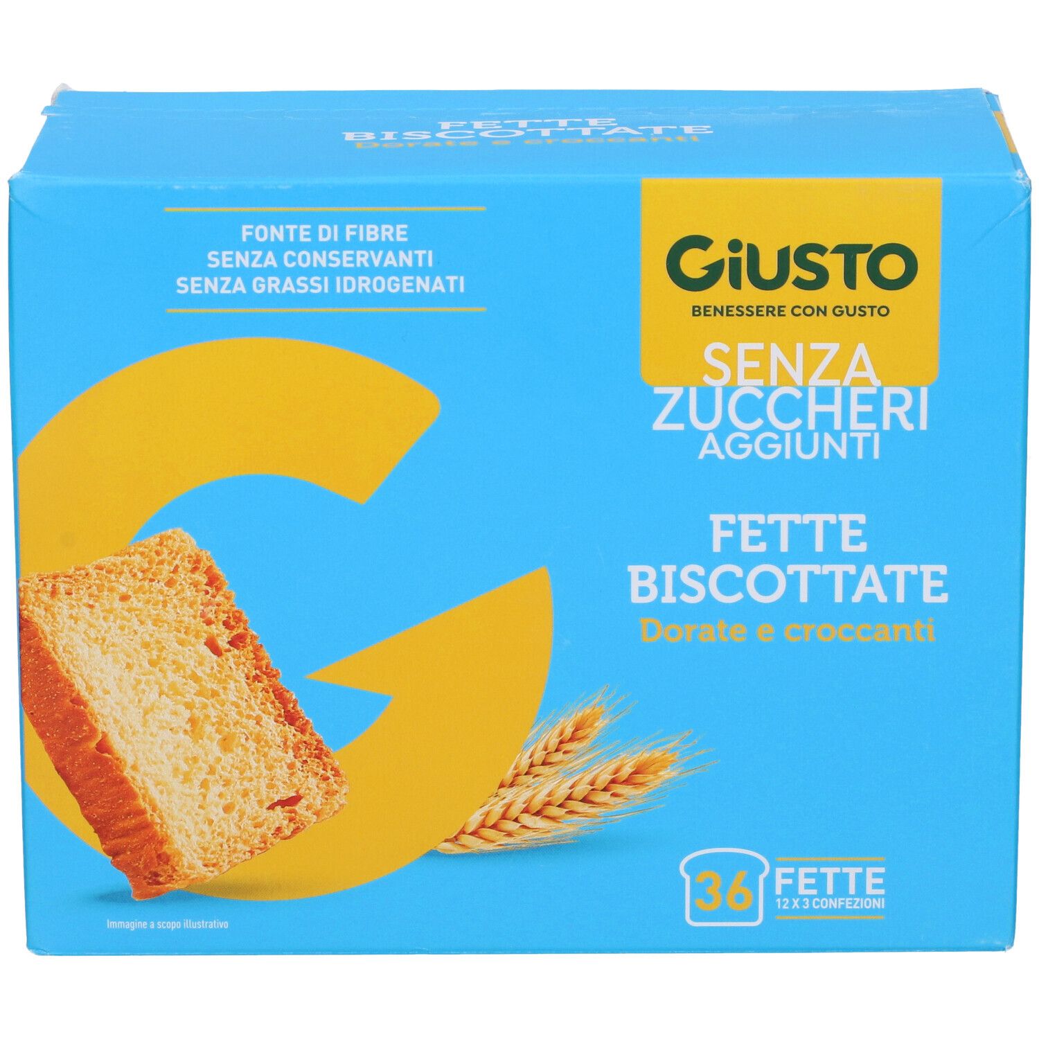 Giusto Senza Zucchero Fette Biscottate