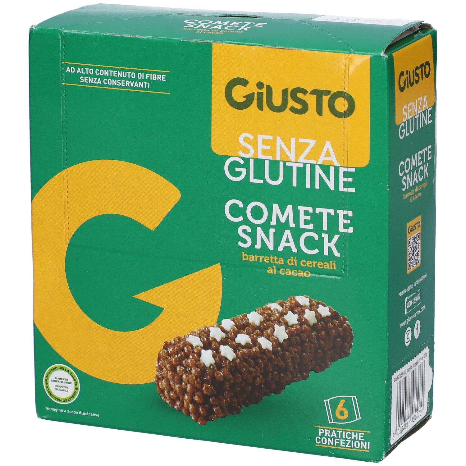 Giusto Senza Glutine Comete Snack 6 Confezioni Da 20 G