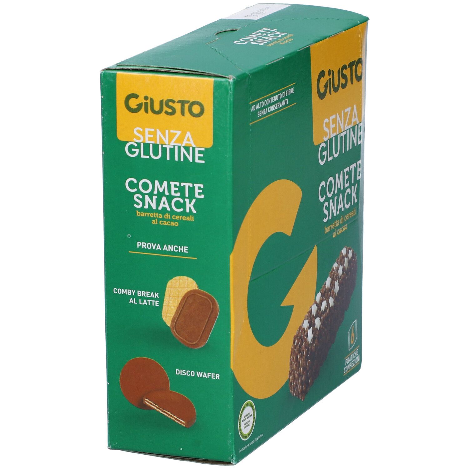 Giusto Senza Glutine Comete Snack 6 Confezioni Da 20 G