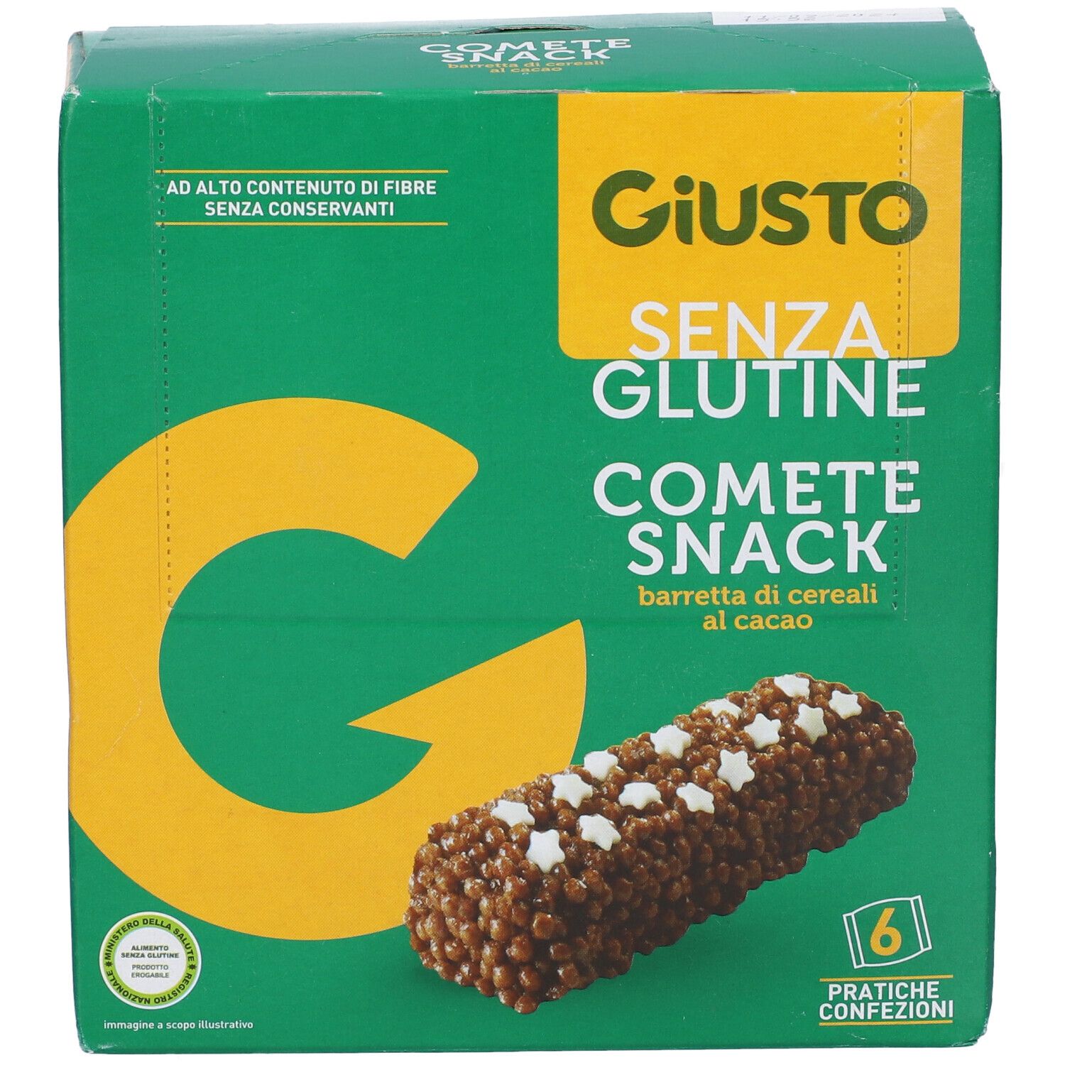 Giusto Senza Glutine Comete Snack 6 Confezioni Da 20 G