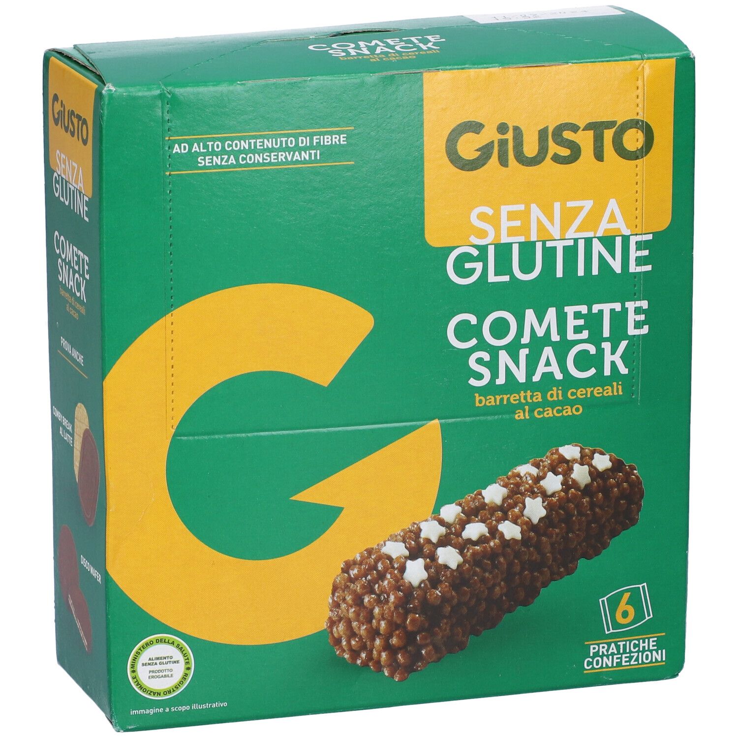 Giusto Senza Glutine Comete Snack 6 Confezioni Da 20 G