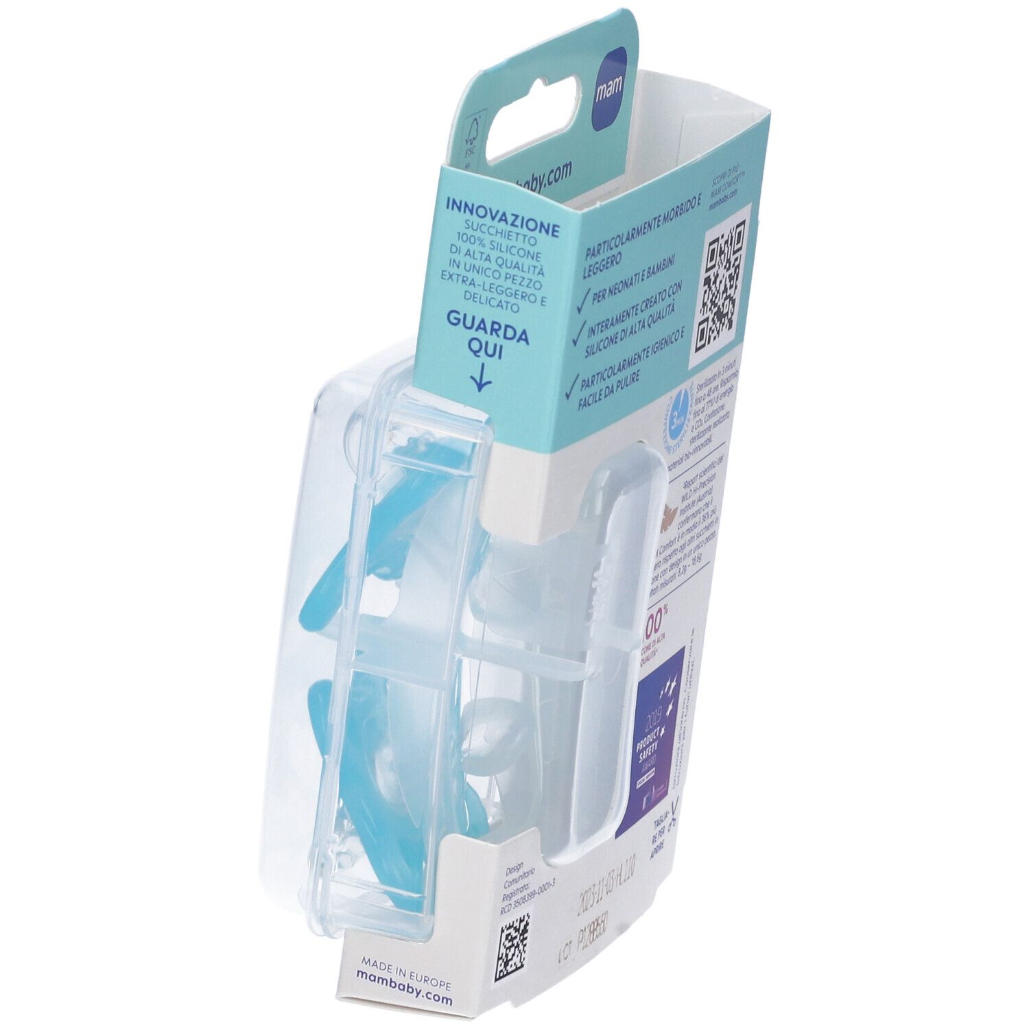 MAM Comfort 0-3 mesi Succhietto in Silicone Maschio