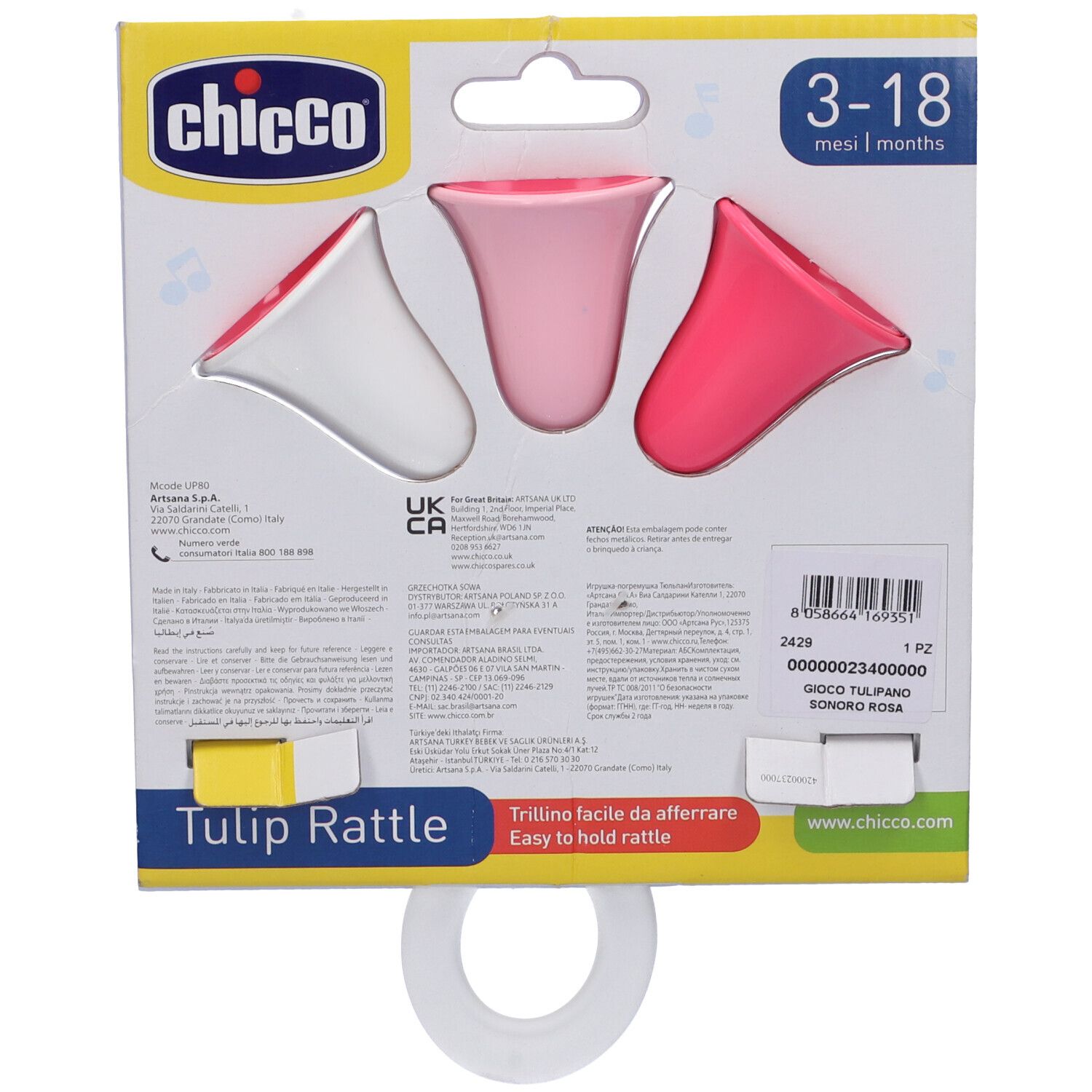 Chicco Gioco Tulipano Sonoro Rosa