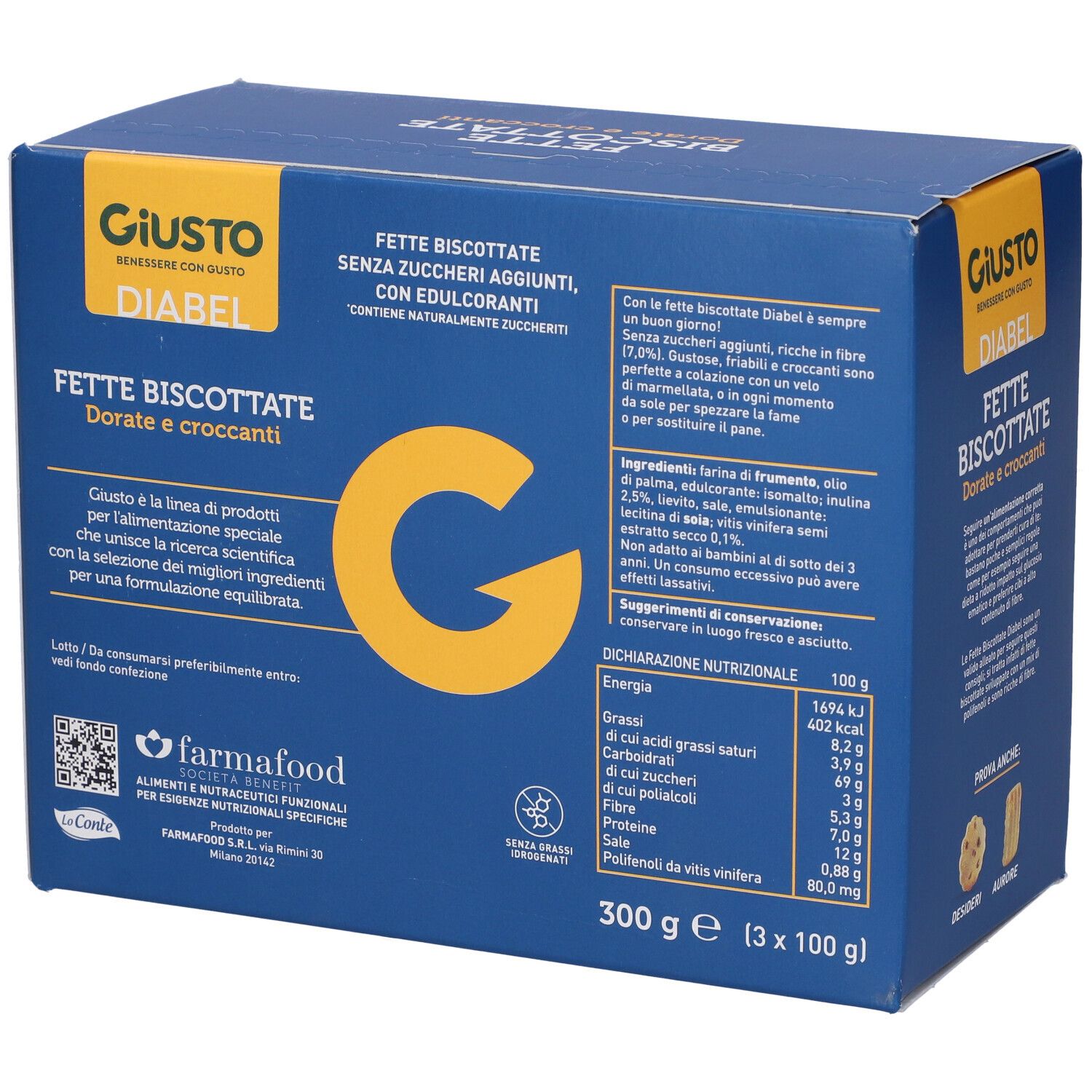 Giusto Diabel Fette Biscottate 300 G