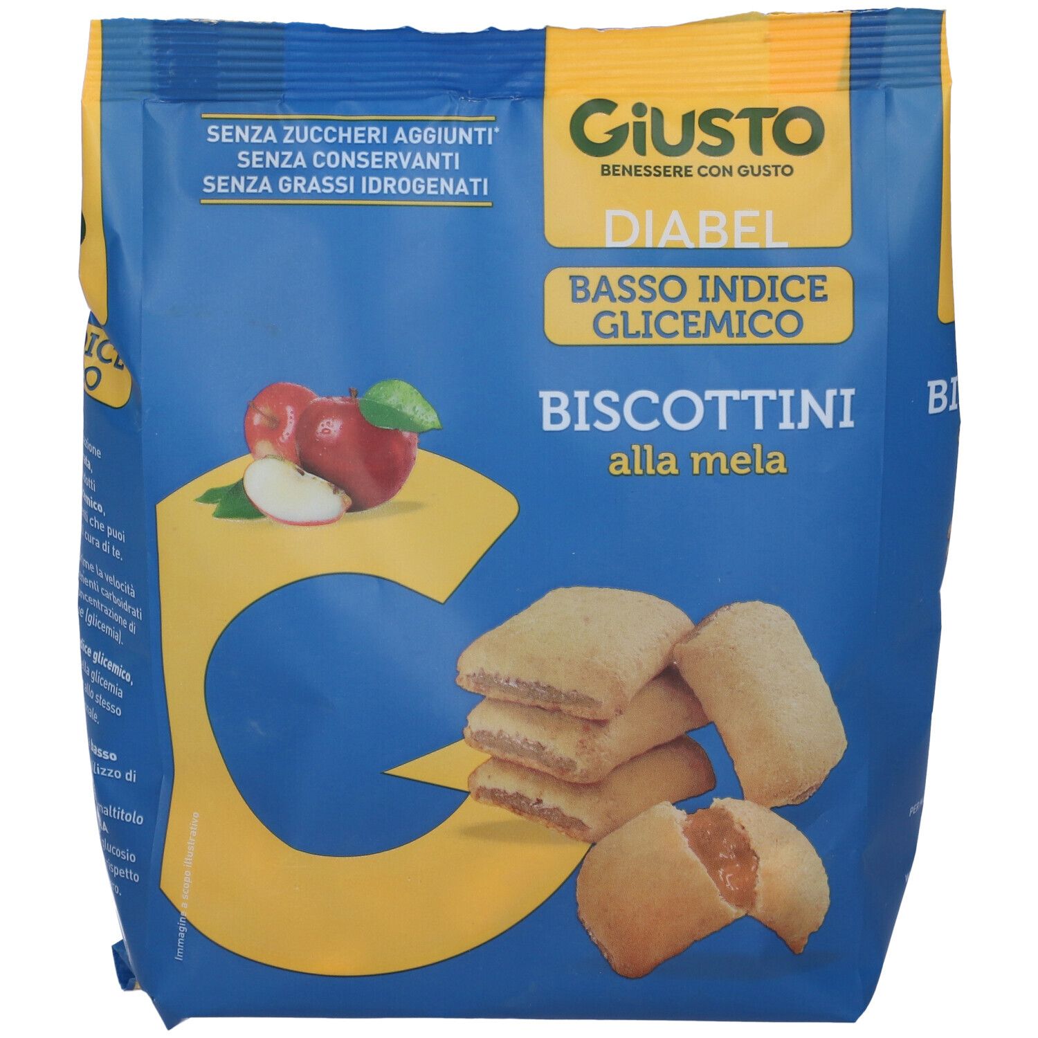 Giusto Diabel Biscottini Mela 250 G