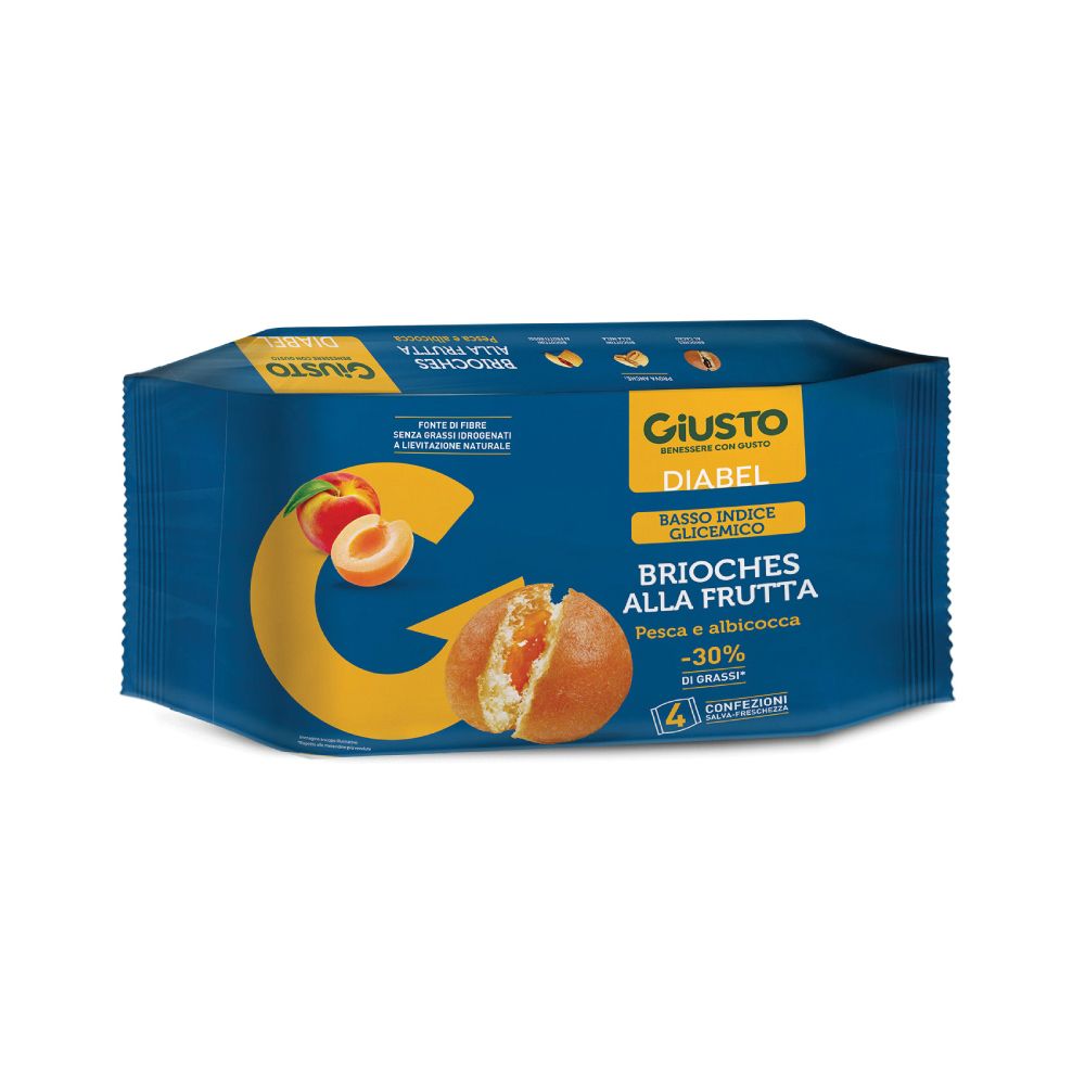 Giusto Diabel Brioche Frutta 4 Pezzi Da 45 G