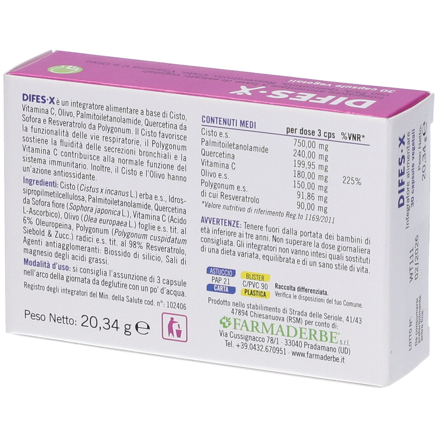 Difes X Vie Aeree 30 Capsule