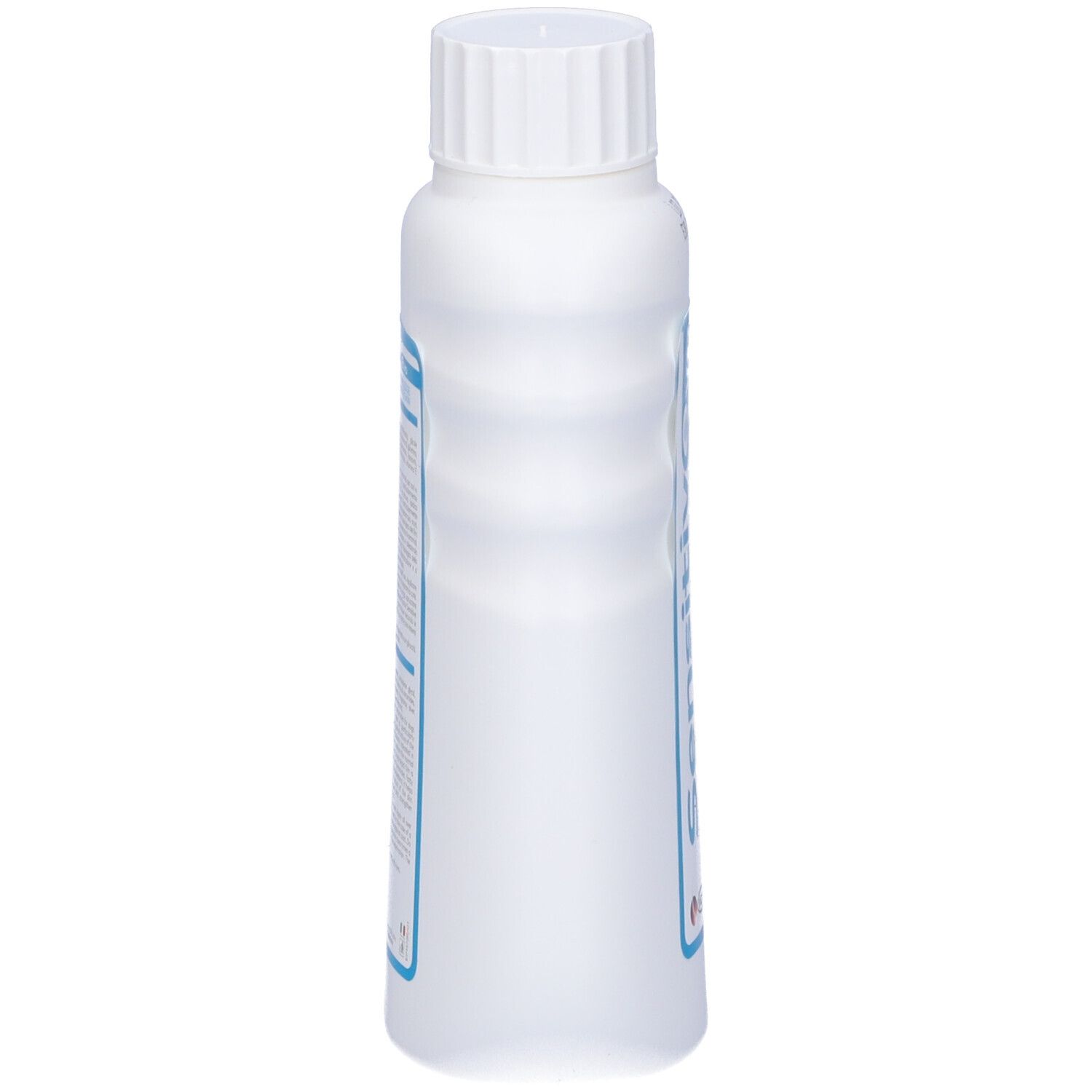 Flacone bianco Sensitiv Evo Spray con tappo bianco. Testo: Emulsione per cani e gatti con cute disidratata. 200 ml.