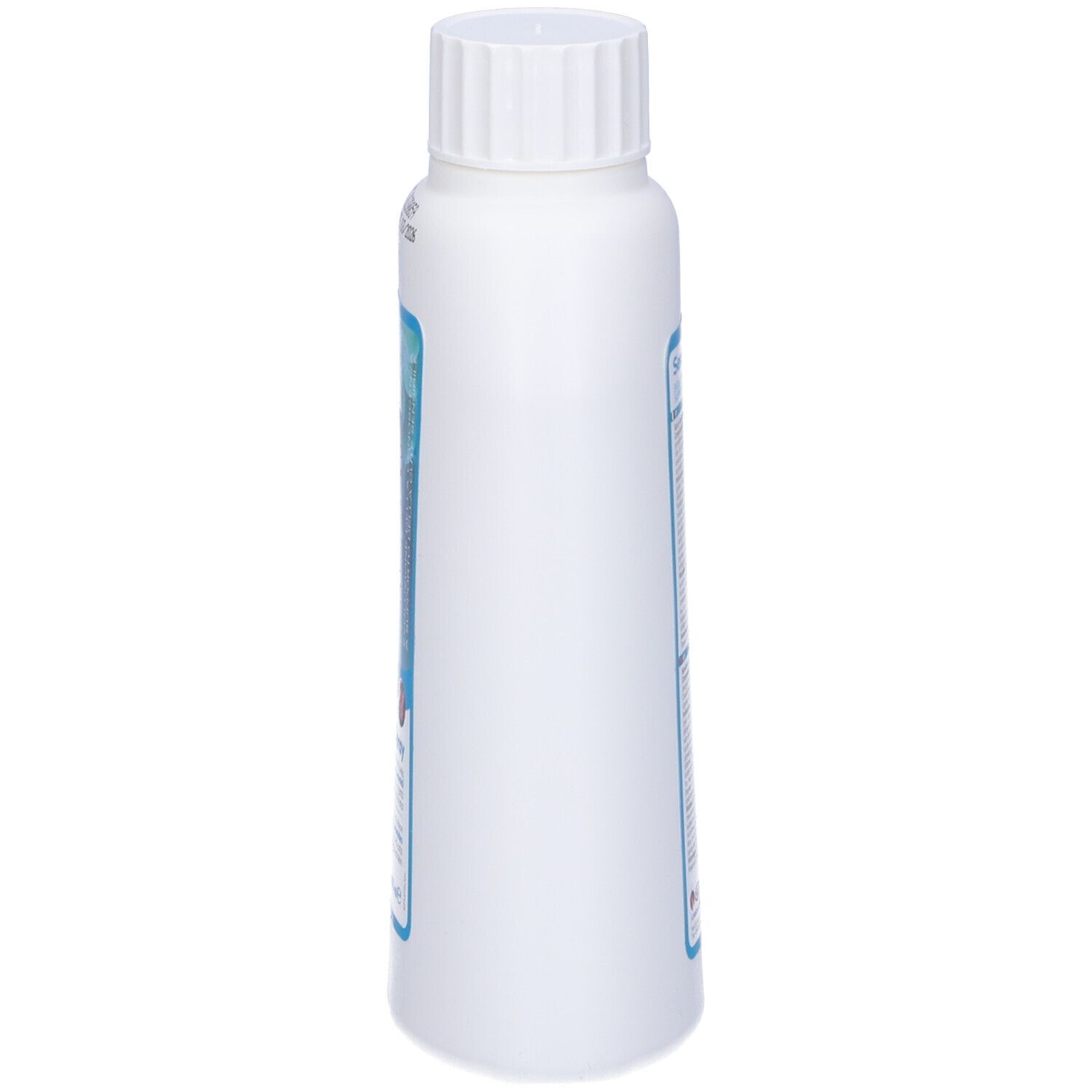Flacone bianco Sensitiv Evo Spray con tappo bianco. Testo: Emulsione per cani e gatti con cute disidratata. 200 ml.