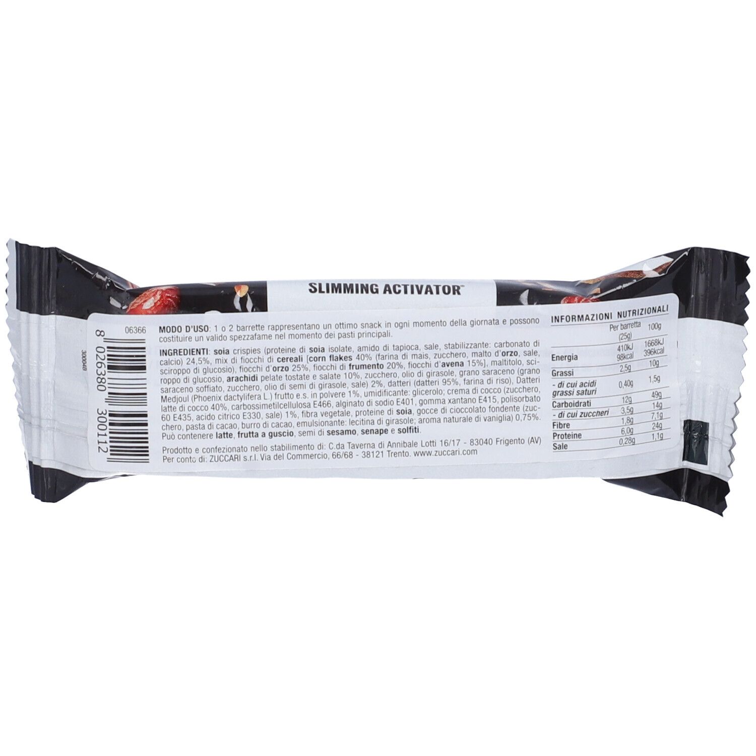 Zuccari Yes Sirt Barrette Datteri Medjoul Cocco Cioccolato Fondente