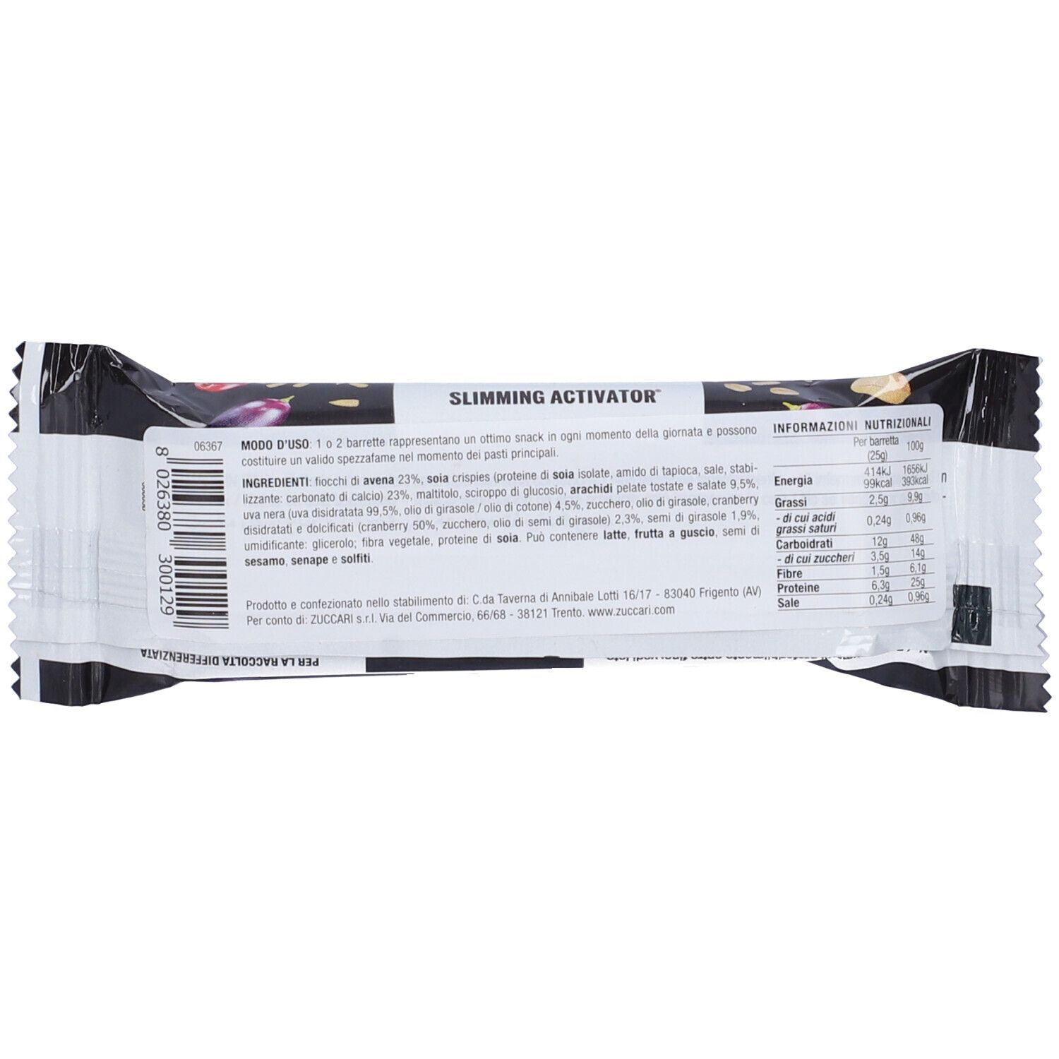 Zuccari Yes Sirt Barrette Cranberry Uva Nera Arachidi