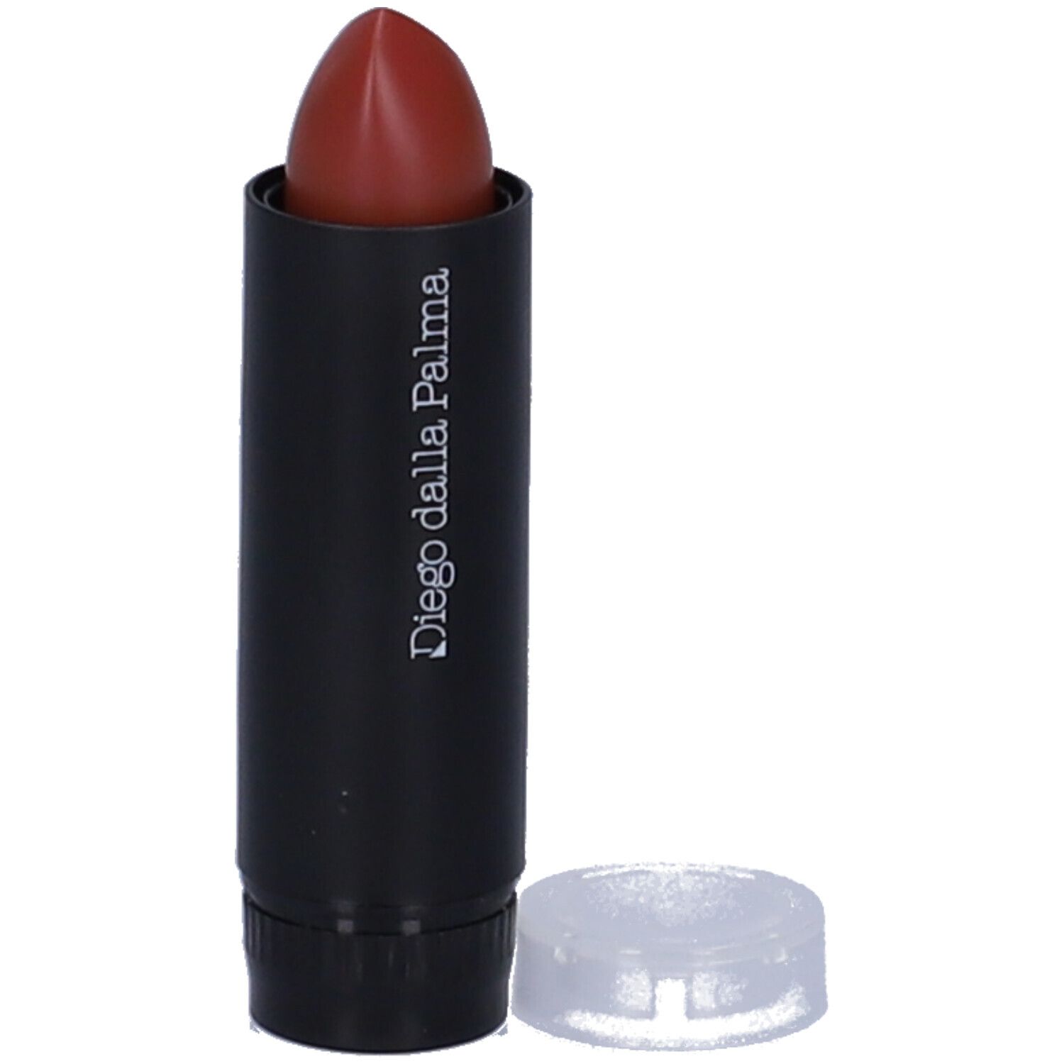 Rossetto in astuccio nero con cappuccio rimovibile. Sull'astuccio è scritto Diego dalla Palma.