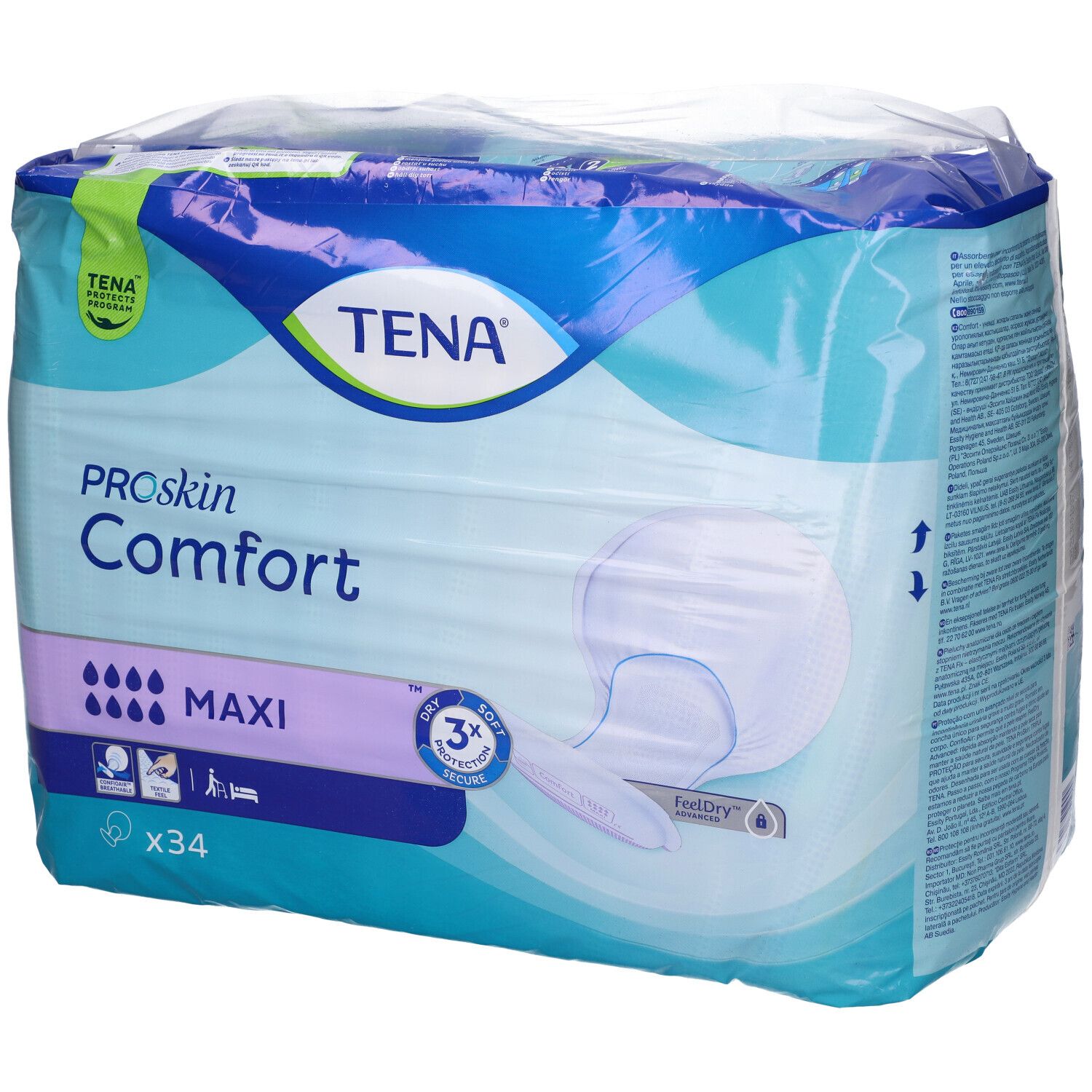 Pannolone Tena Comfort Maxi Sagomato 34 Pezzi