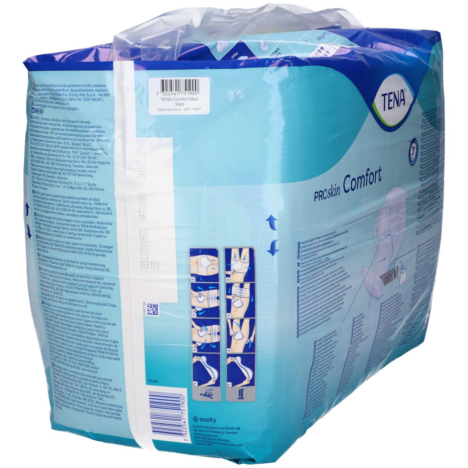 Pannolone Tena Comfort Maxi Sagomato 34 Pezzi