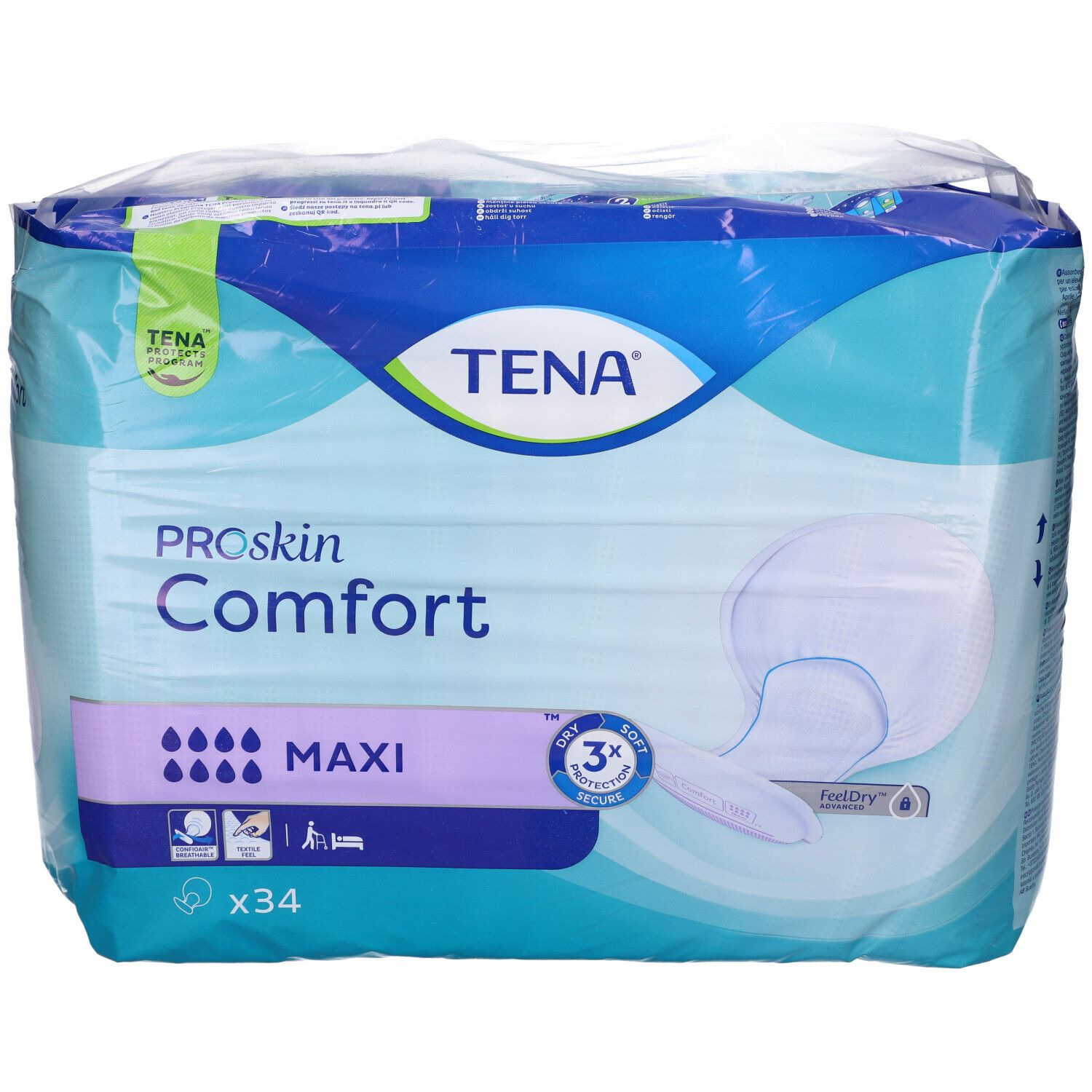 Pannolone Tena Comfort Maxi Sagomato 34 Pezzi
