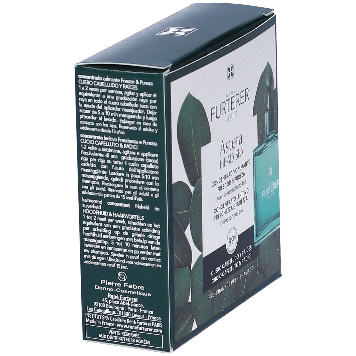 René Furterer Head Spa Astera Concentrato lenitivo freschezza e purezza 50ml - Oli essenziali BIO Trattamento cuoio capelluto