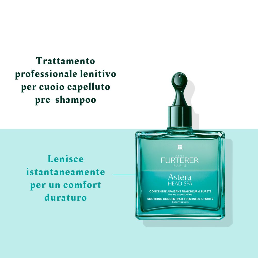 René Furterer Head Spa Astera Concentrato lenitivo freschezza e purezza 50ml - Oli essenziali BIO Trattamento cuoio capelluto