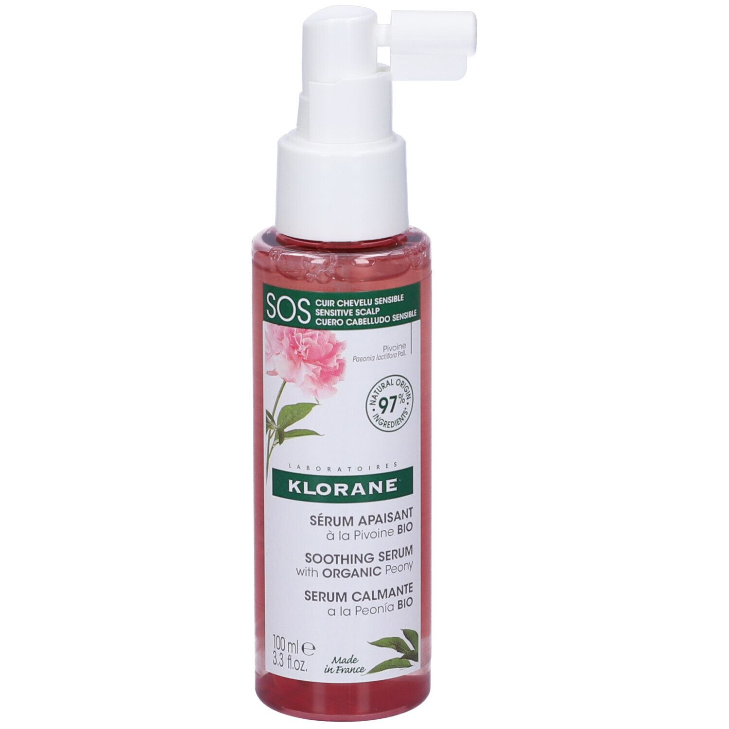 Klorane Siero Sos lenitivo alla Peonia BIO 100ml - Cuoio capelluto sensibile