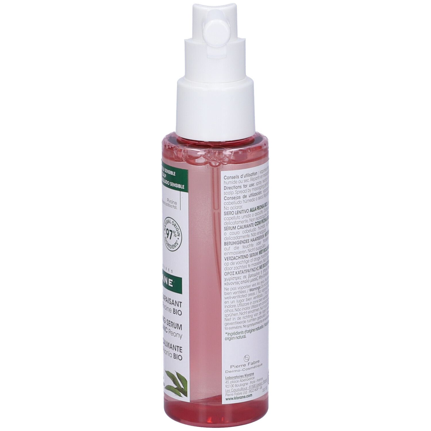 Klorane Siero Sos lenitivo alla Peonia BIO 100ml - Cuoio capelluto sensibile