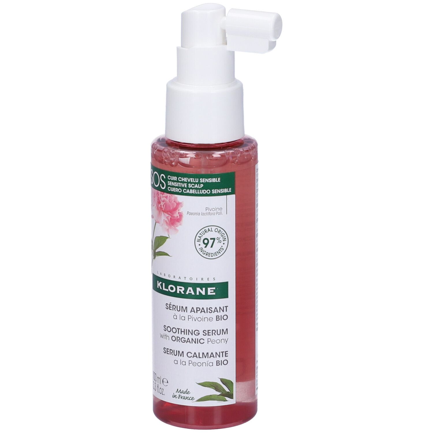 Klorane Siero Sos lenitivo alla Peonia BIO 100ml - Cuoio capelluto sensibile