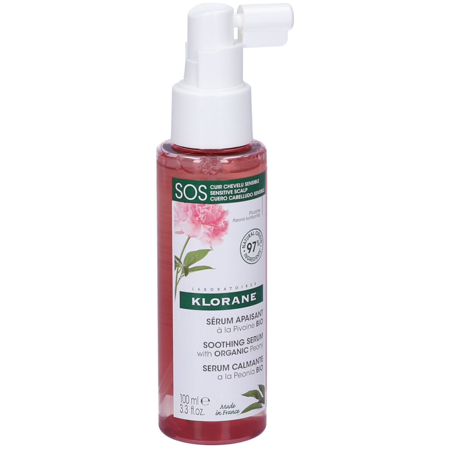 Klorane Siero Sos lenitivo alla Peonia BIO 100ml - Cuoio capelluto sensibile