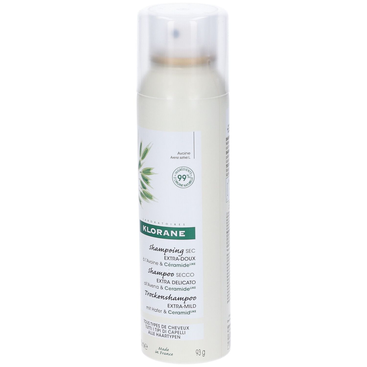 Klorane Shampoo Secco Extra-Delicato all'Avena & Ceramideᴸᴵᴷᴱ 150ml- Tutti i tipi di capelli