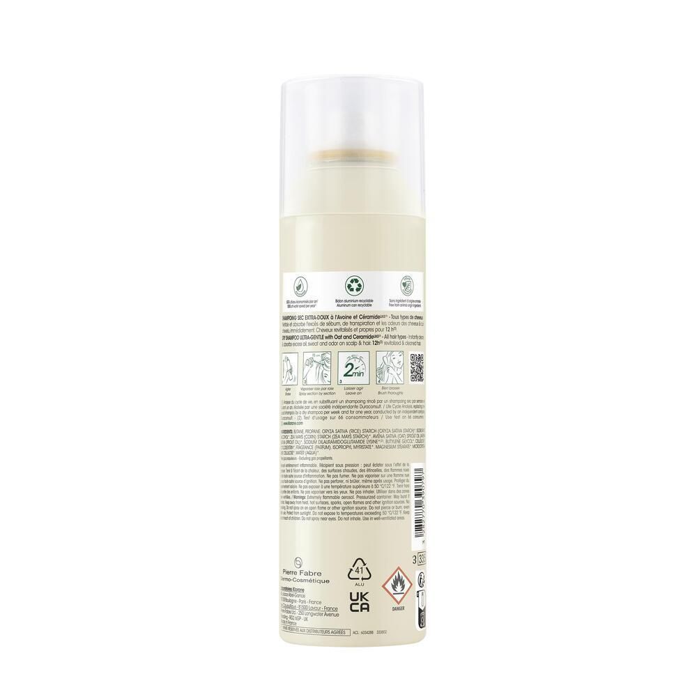 Klorane Shampoo Secco Extra-Delicato all'Avena & Ceramideᴸᴵᴷᴱ 150ml- Tutti i tipi di capelli
