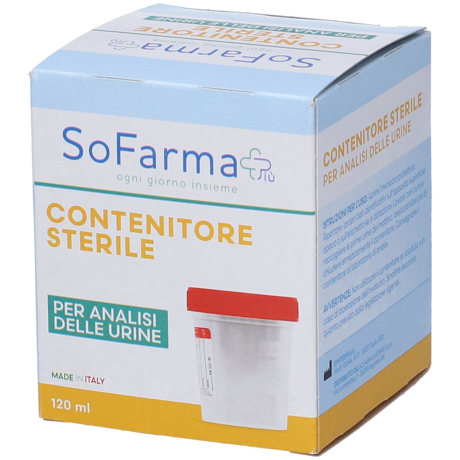 Sofarmapiu' Contenitore Urina In Polipropilene da 120ml