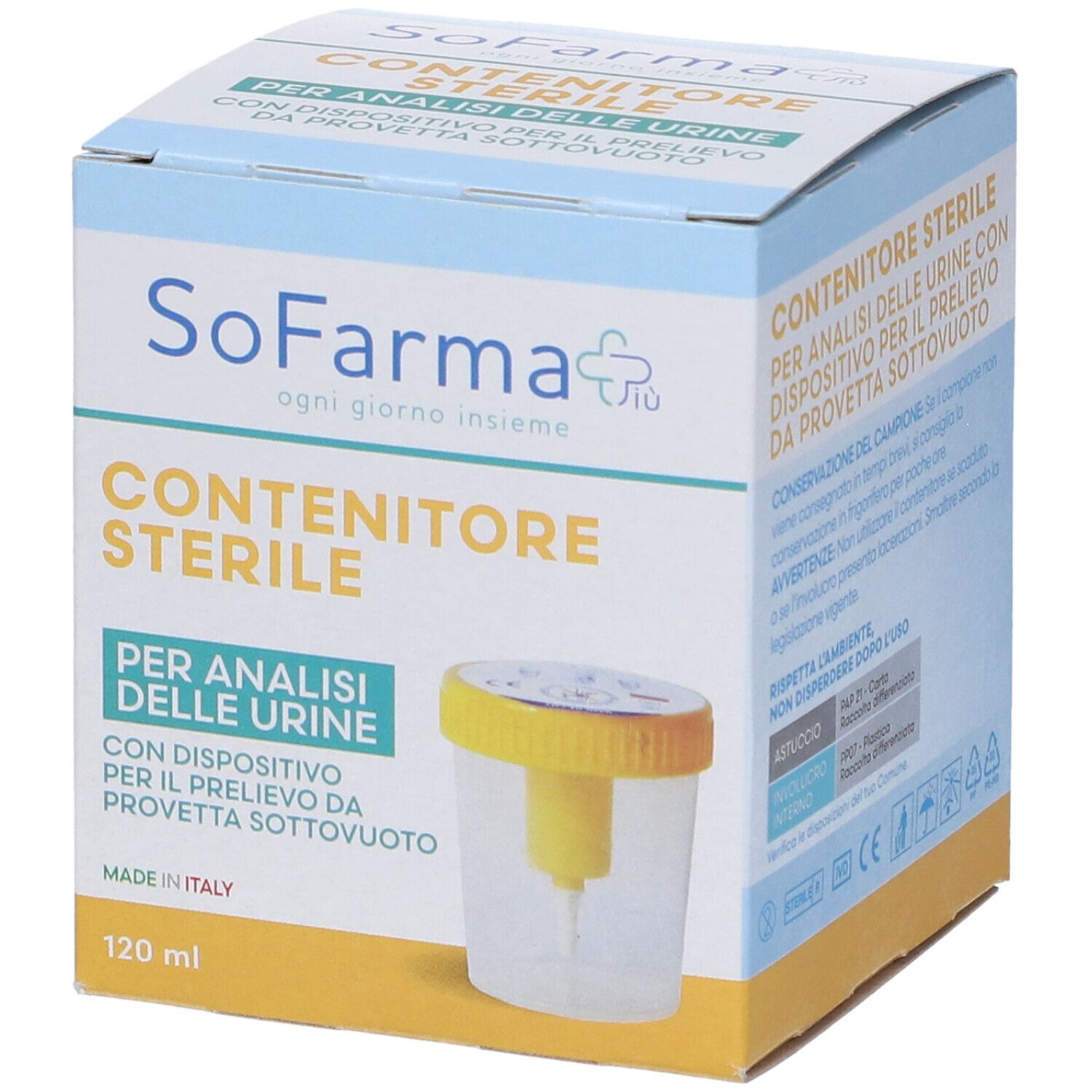 Sofarmapiu' Contenitore Urina Sottovuoto
